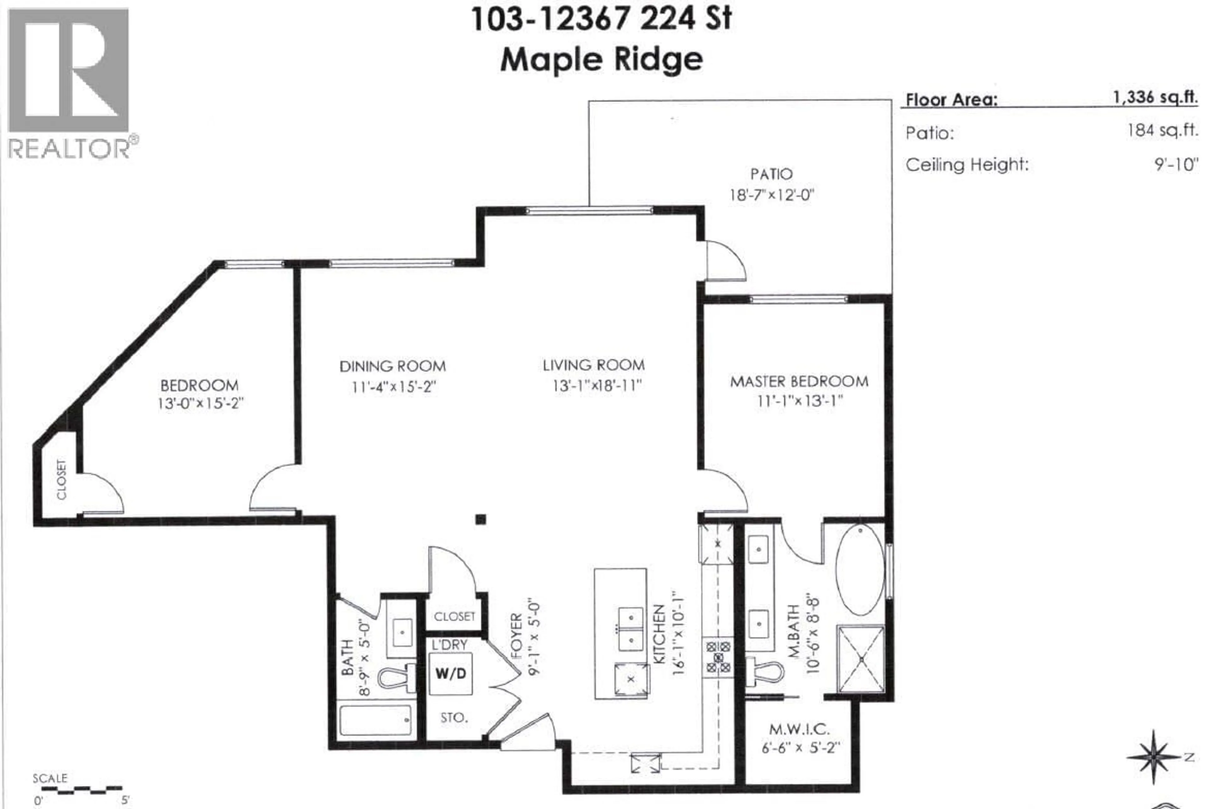 Floor plan for 103 - 12367 224 STREET, Maple Ridge British Columbia V2X6B9
