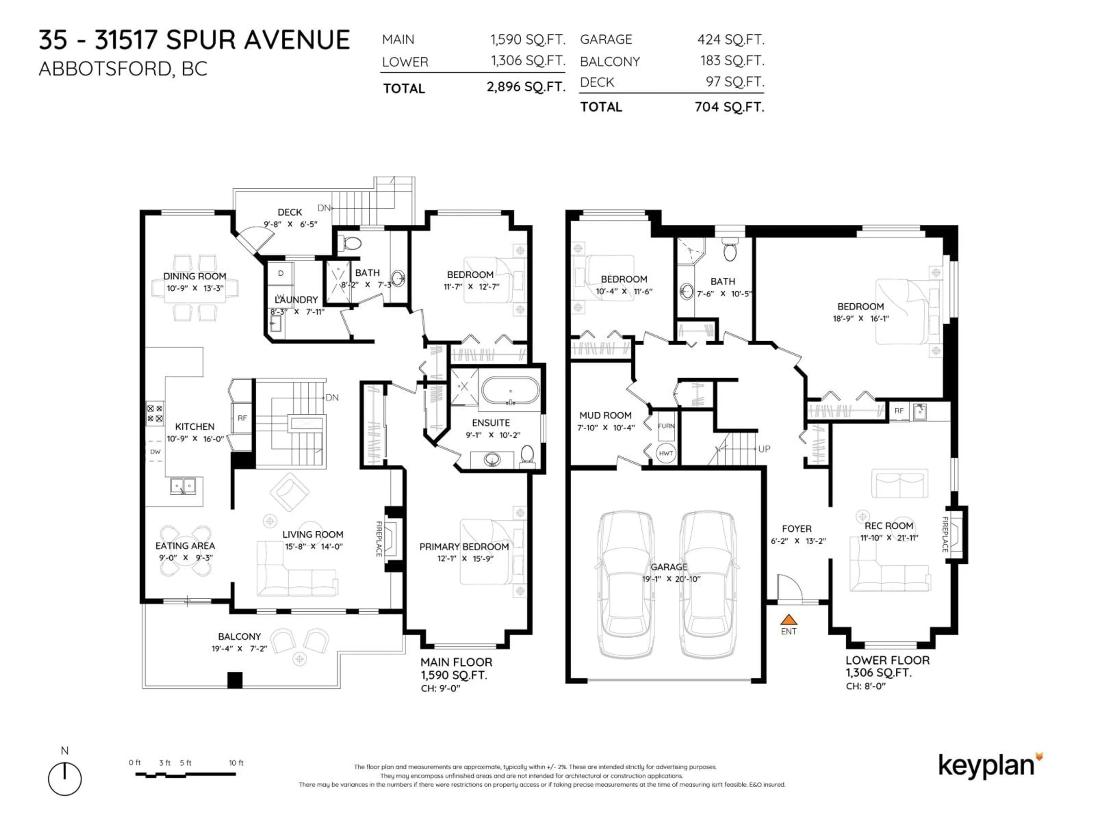 Floor plan for 35 - 31517 SPUR AVENUE, Abbotsford British Columbia V2T6V7