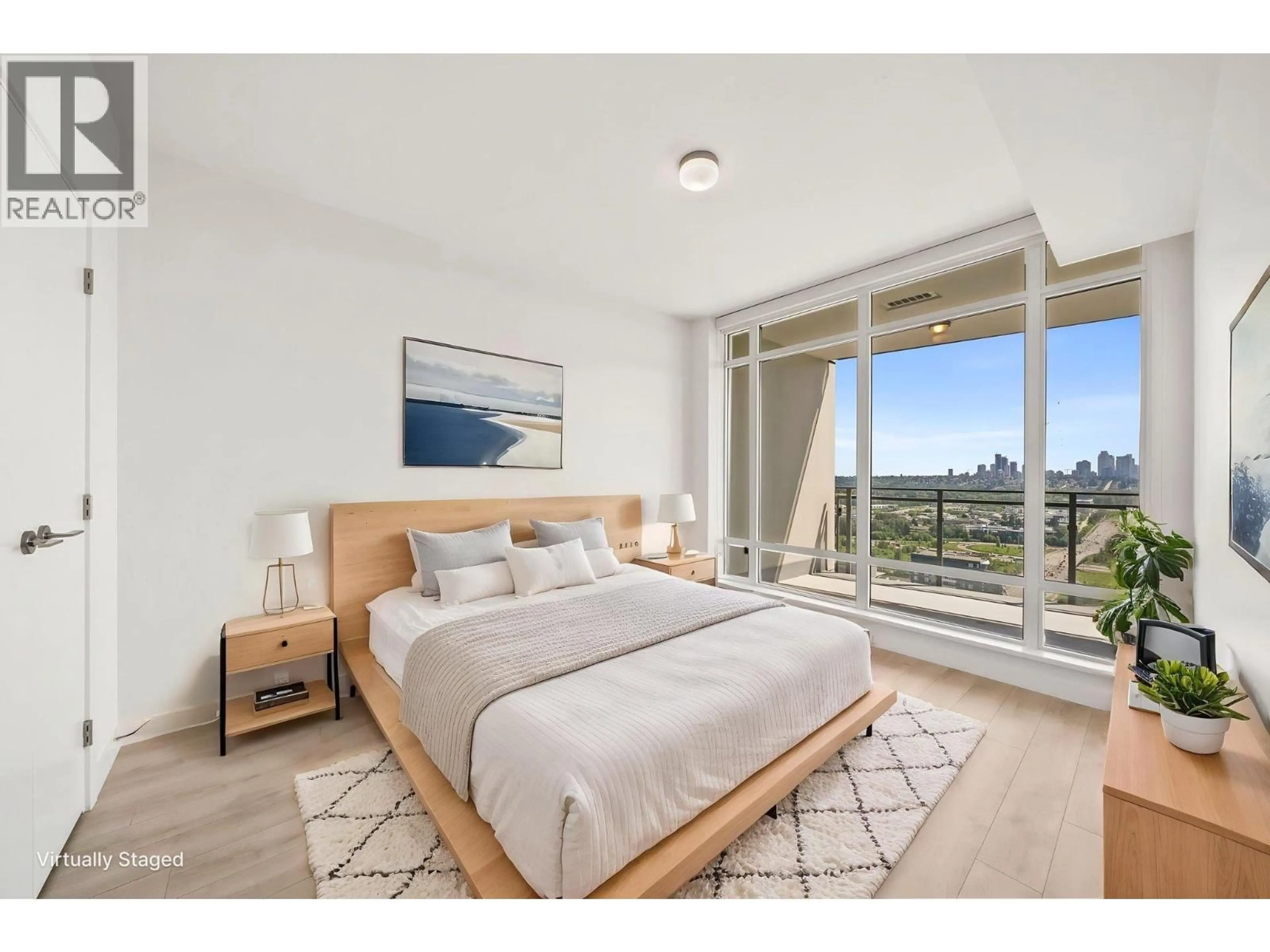 Bedroom with bed, unknown for 3307 - 2085 SKYLINE COURT, Burnaby British Columbia V5C0M6