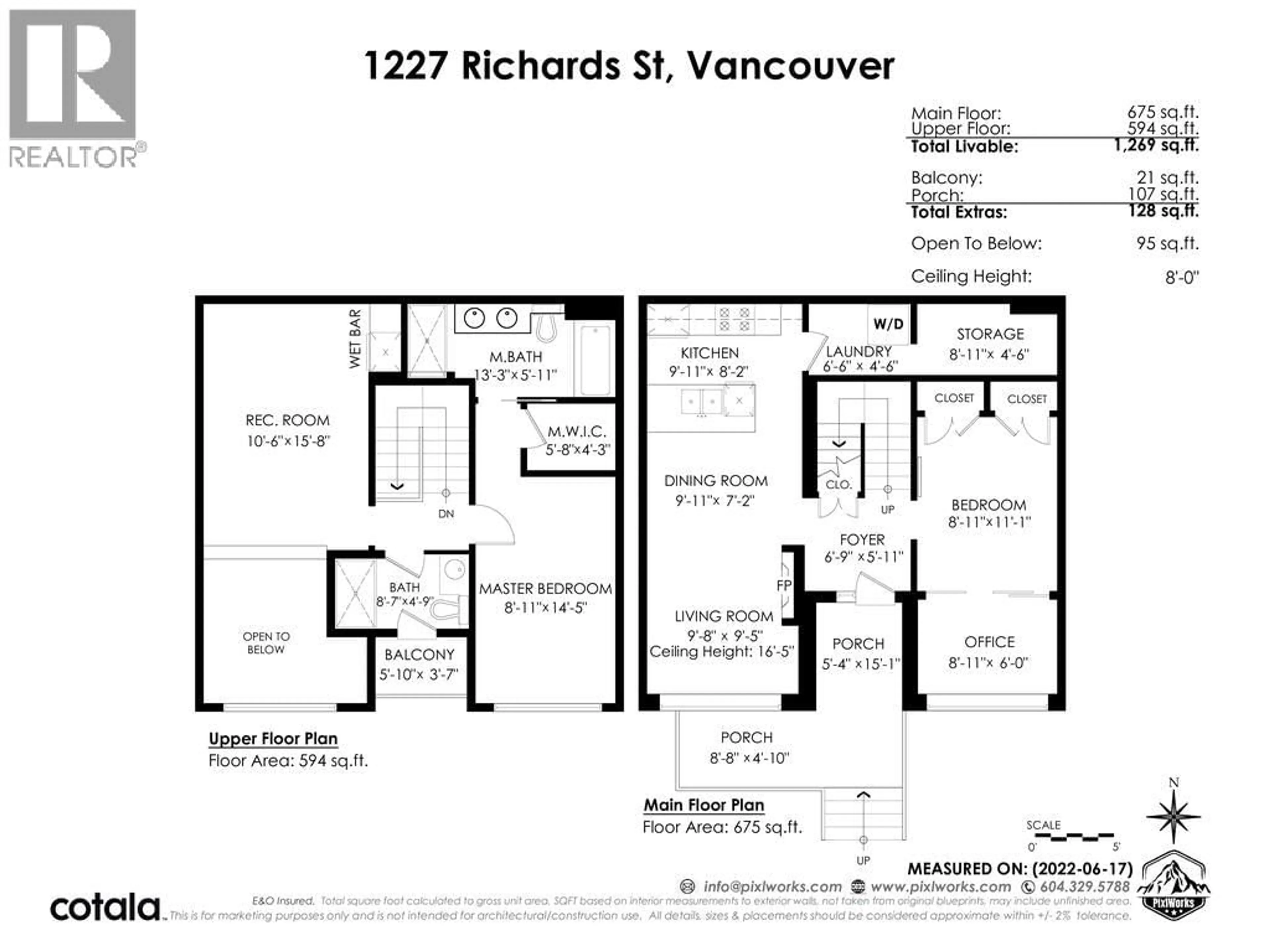 Floor plan for 1227 RICHARDS STREET, Vancouver British Columbia V6B3G3