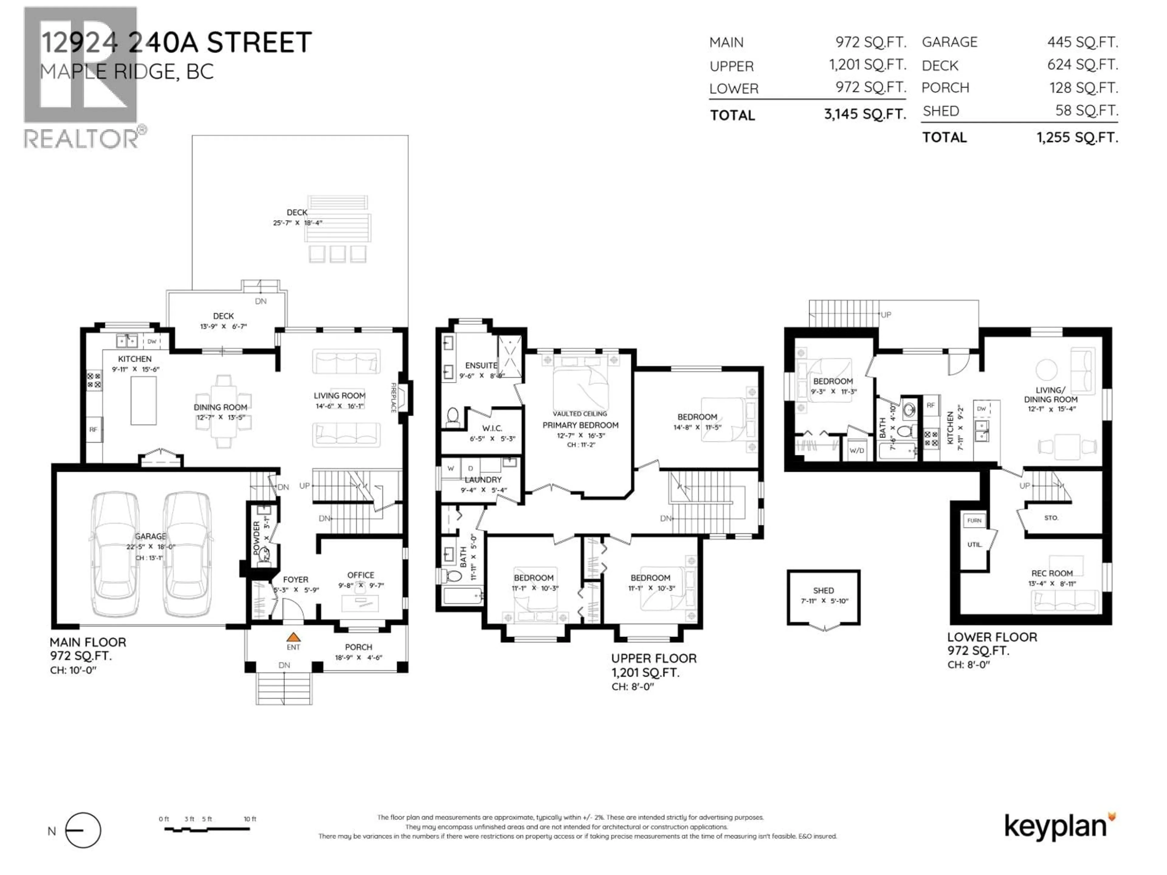 Floor plan for 12924 240A STREET, Maple Ridge British Columbia V4R0G8