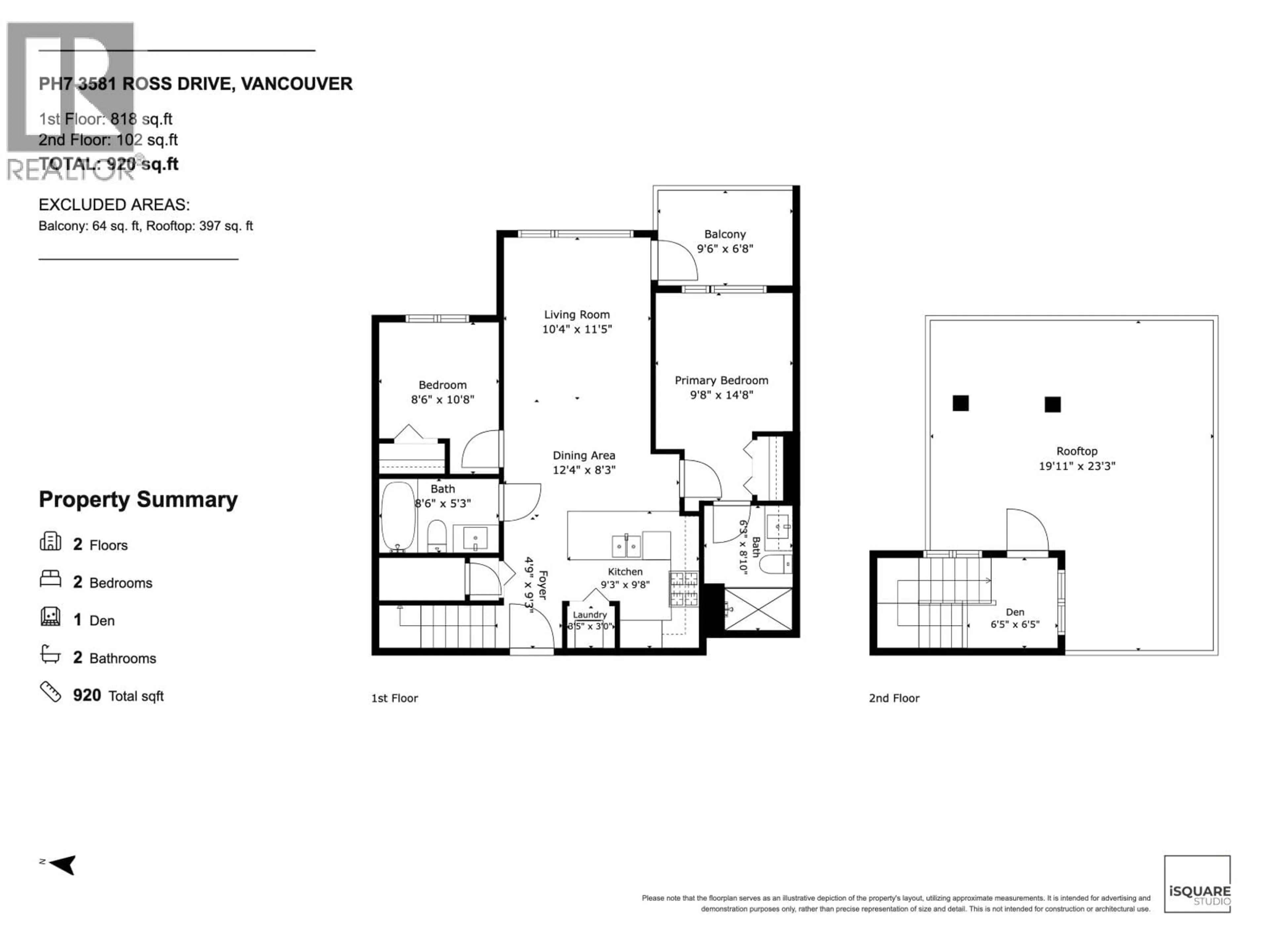Floor plan for PH7 - 3581 ROSS DRIVE, Vancouver British Columbia V6S0K5