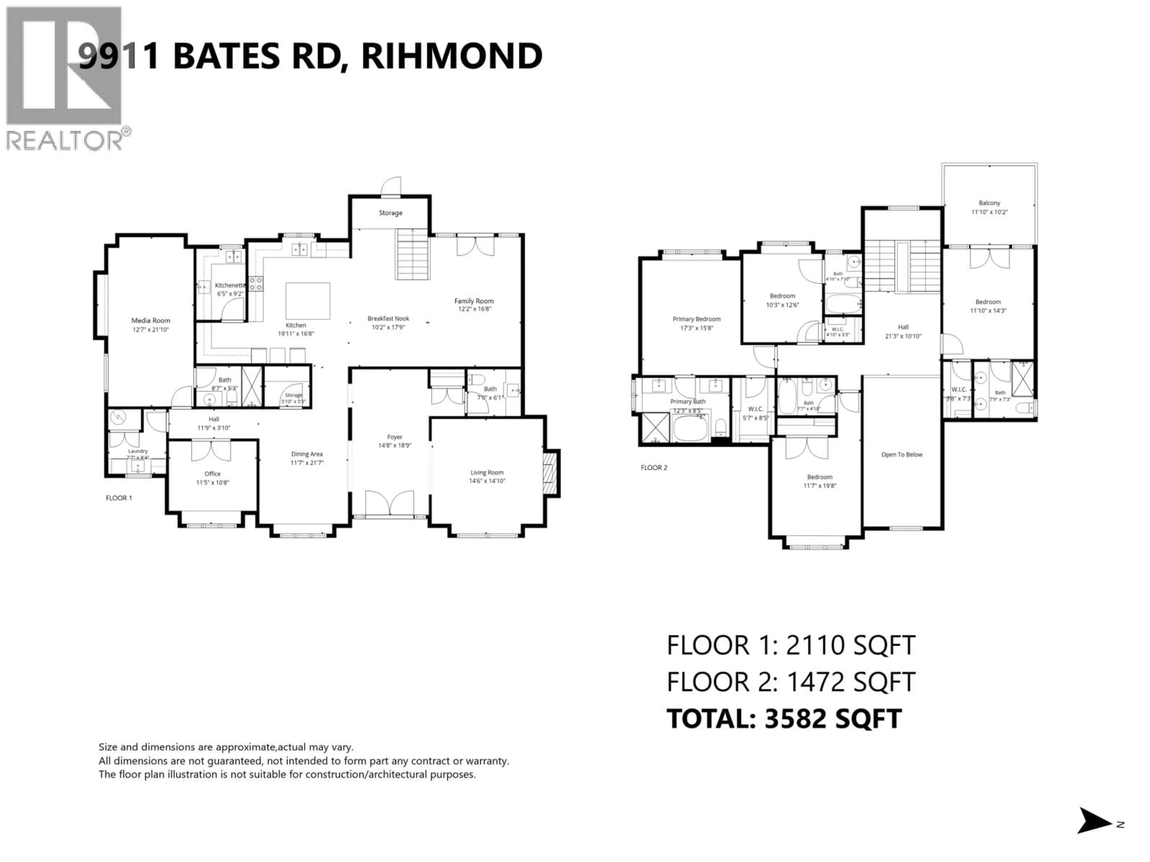 Floor plan for 9911 BATES ROAD, Richmond British Columbia V7A1E5