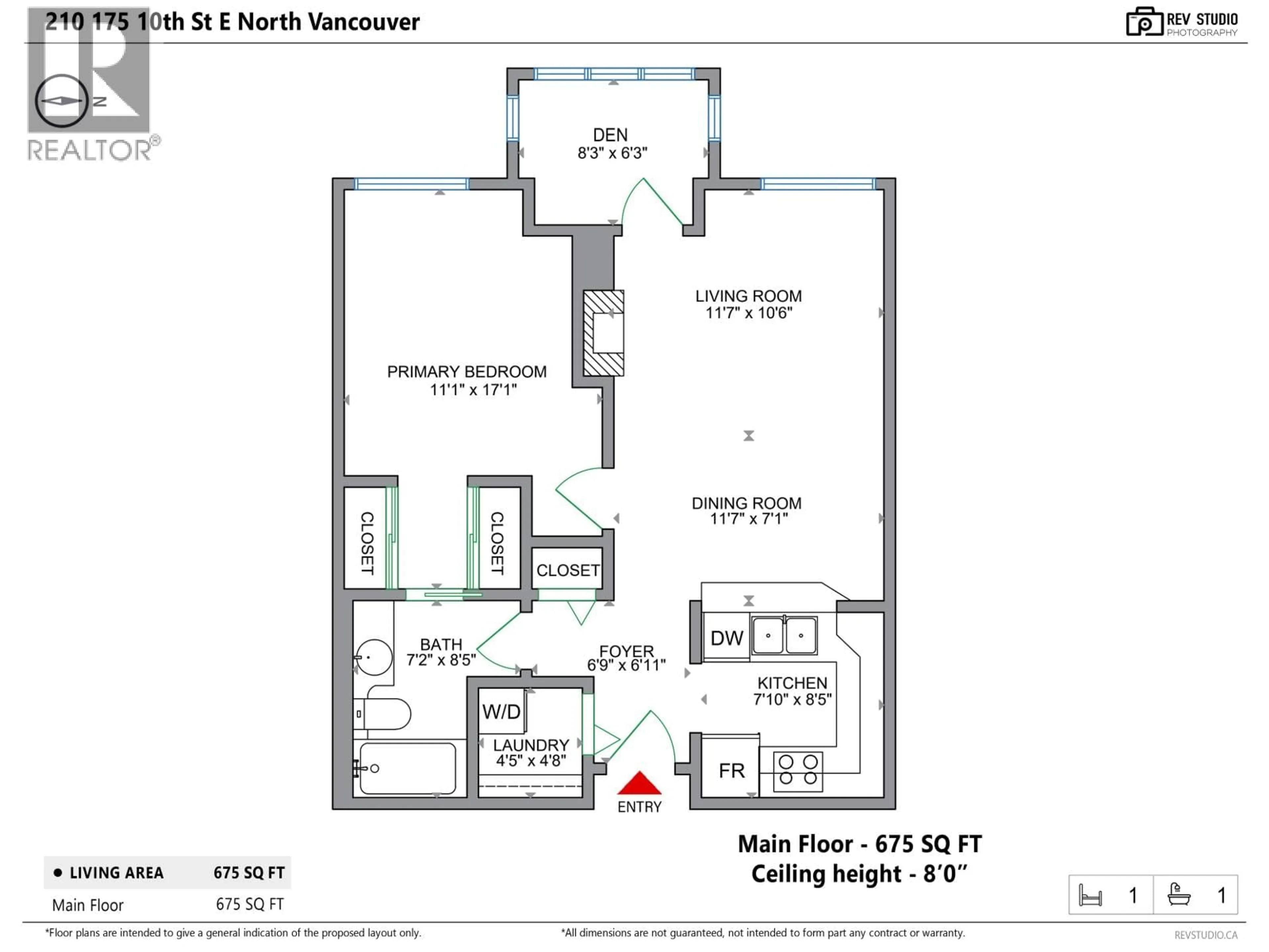 Floor plan for 210 - 175 10TH STREET, North Vancouver British Columbia V7L4W1