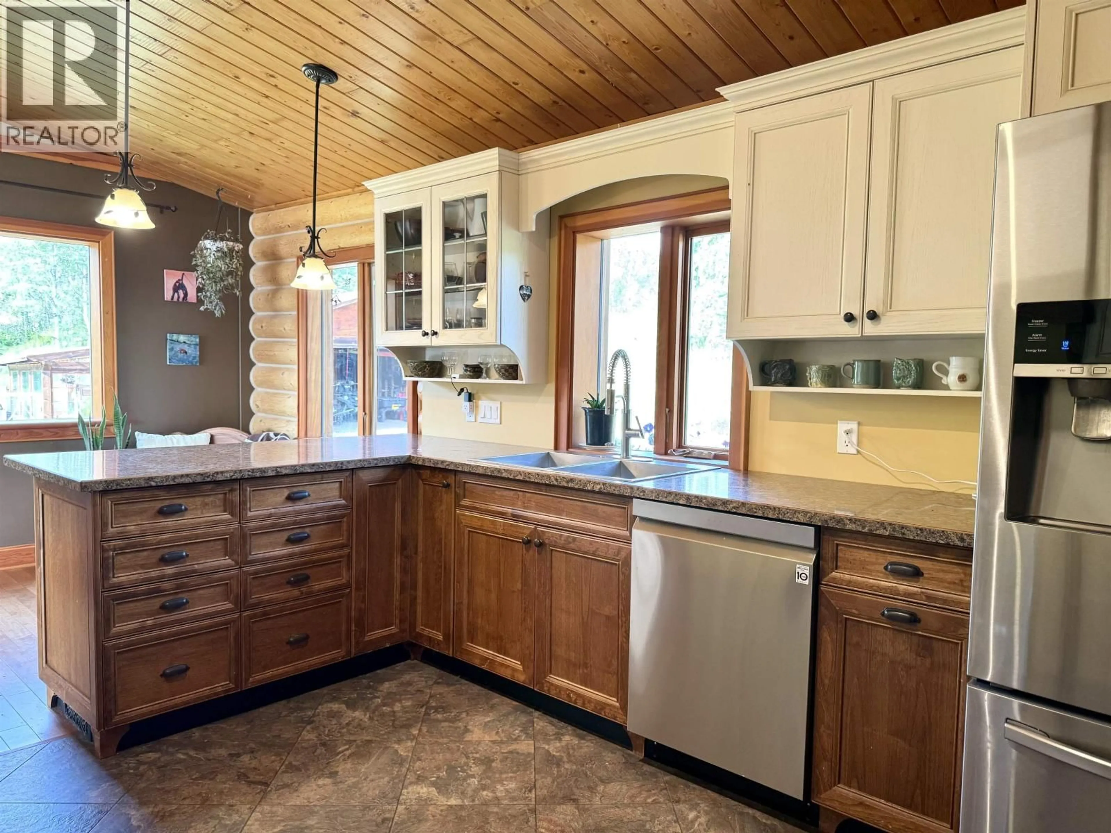 Rustic kitchen, ceramic/tile floor for 10354 HISLOP ROAD, Telkwa British Columbia V0J2X1