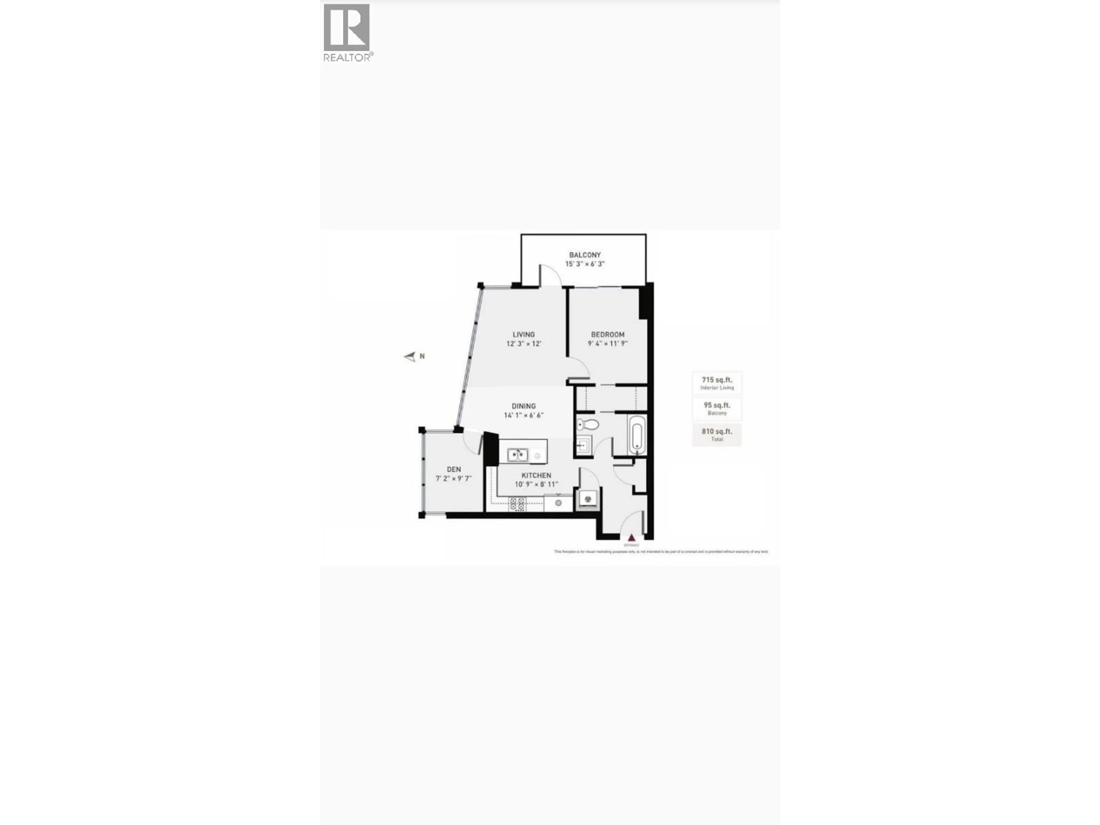 Floor plan for 702 - 2975 ATLANTIC AVENUE, Coquitlam British Columbia V3B0C6