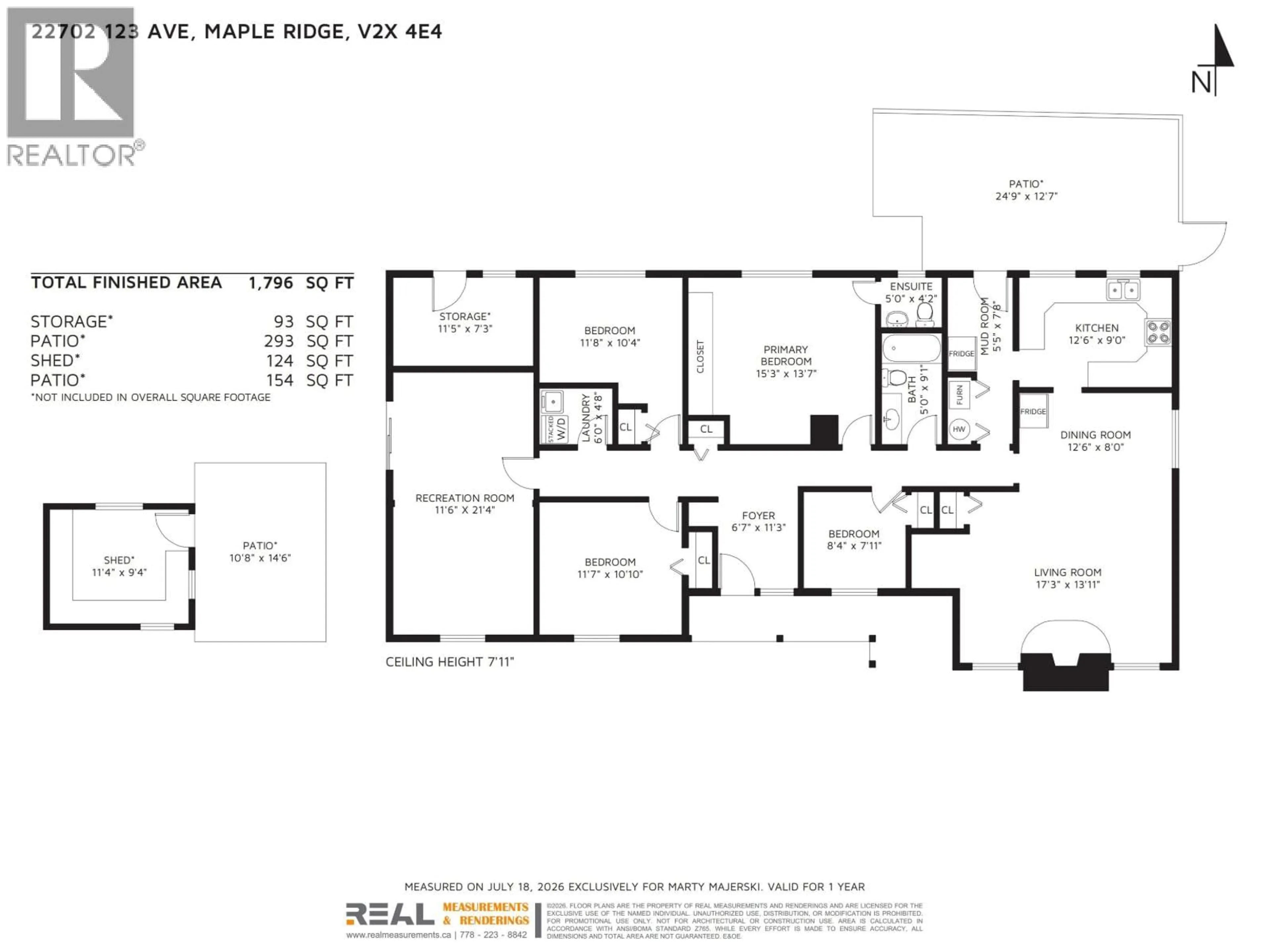 Floor plan for 22702 123 AVENUE, Maple Ridge British Columbia V2X4E4