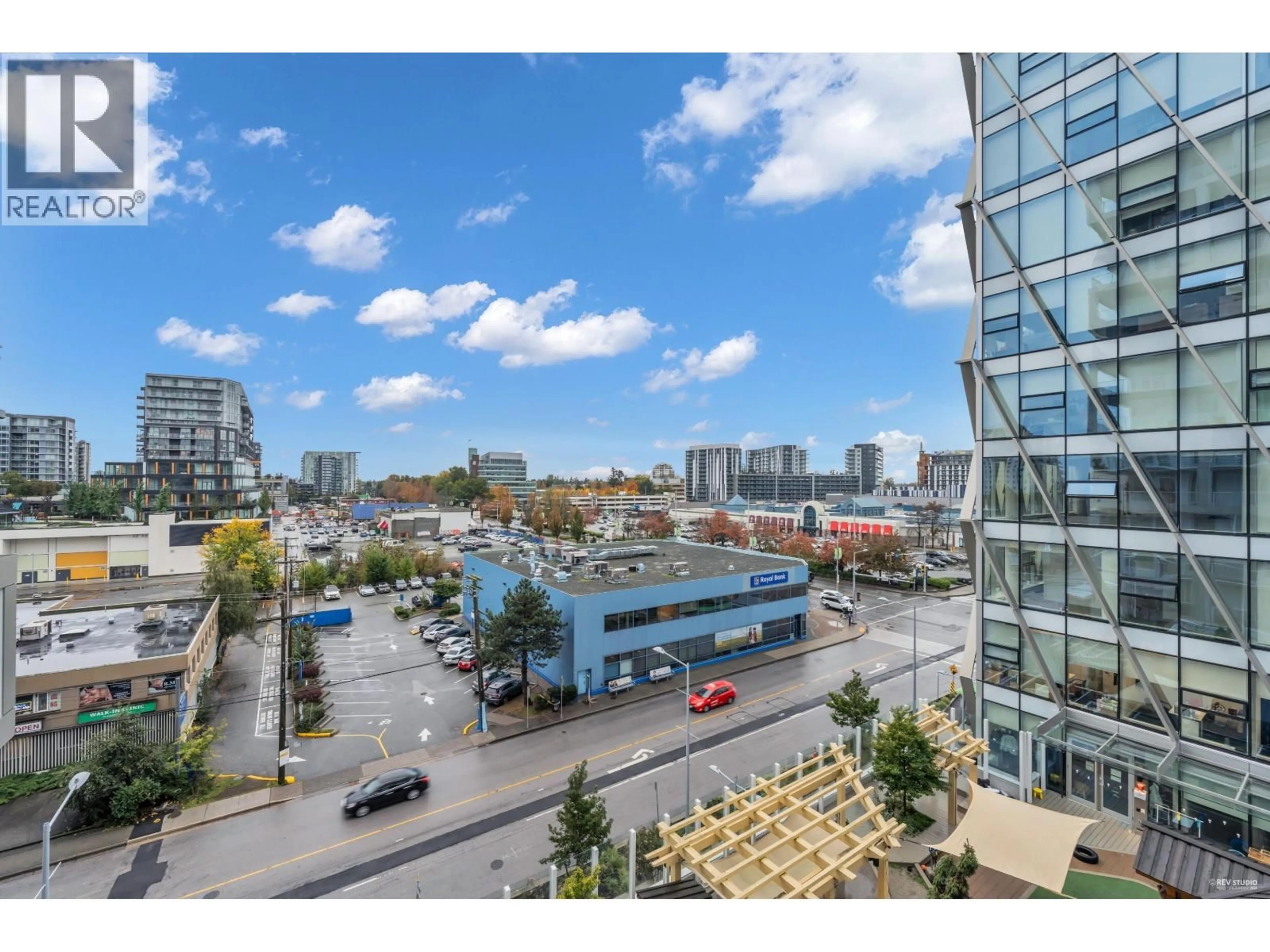 A pic from outside/outdoor area/front of a property/back of a property/a pic from drone, city buildings view from balcony for 740 - 8133 COOK ROAD, Richmond British Columbia V6Y0L7