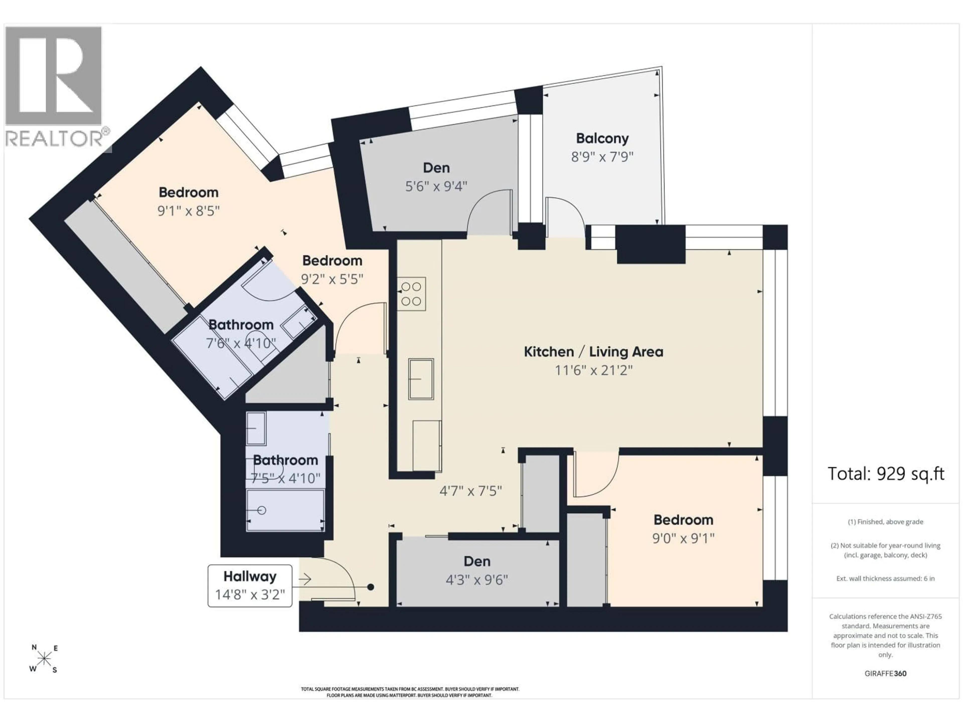 Floor plan for 808 - 68 SMITHE STREET, Vancouver British Columbia V6B0P4