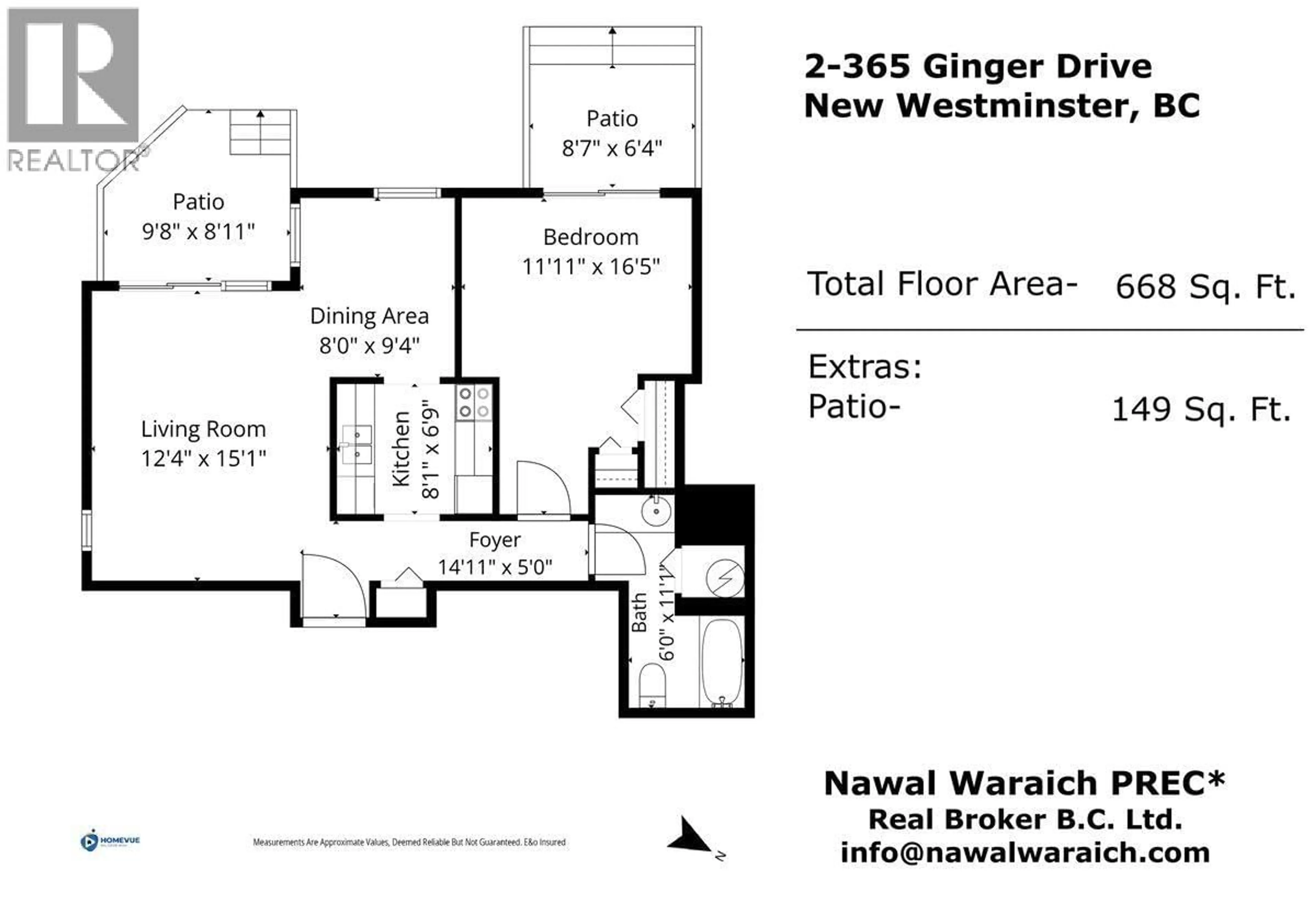 Floor plan for 2 - 365 GINGER DRIVE, New Westminster British Columbia V3L5L5