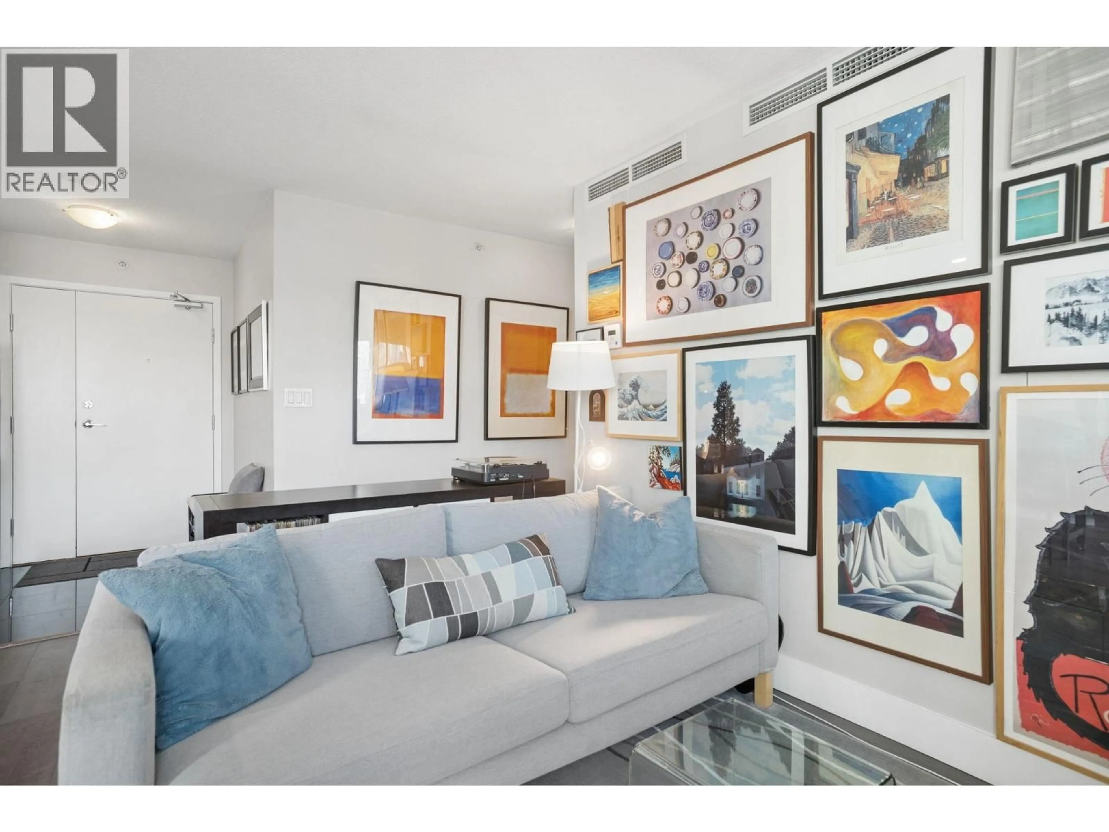 Living room with furniture, unknown for 2201 - 918 COOPERAGE WAY, Vancouver British Columbia V6B0A7