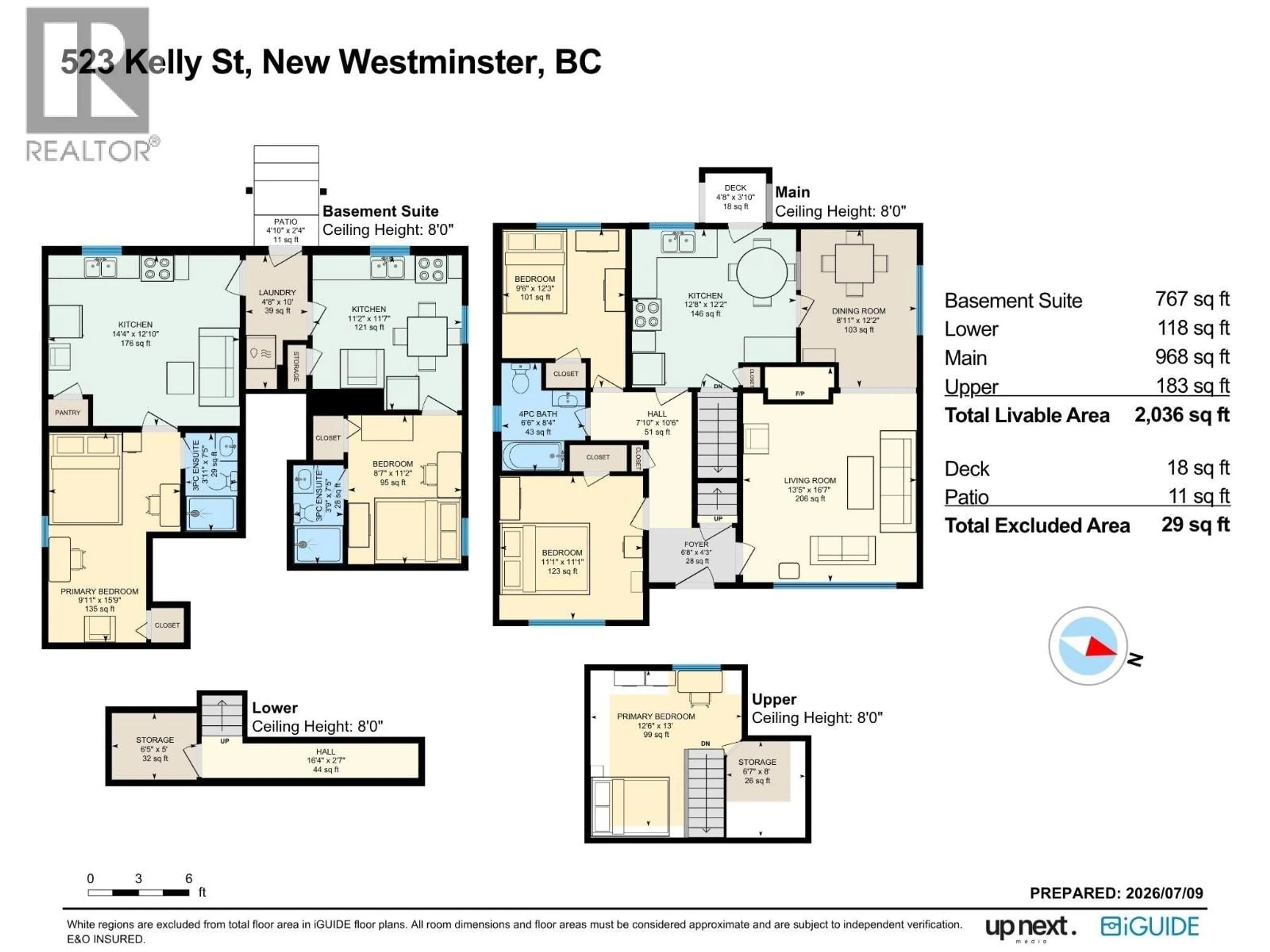 Floor plan for 523 KELLY STREET, New Westminster British Columbia V3L3V1