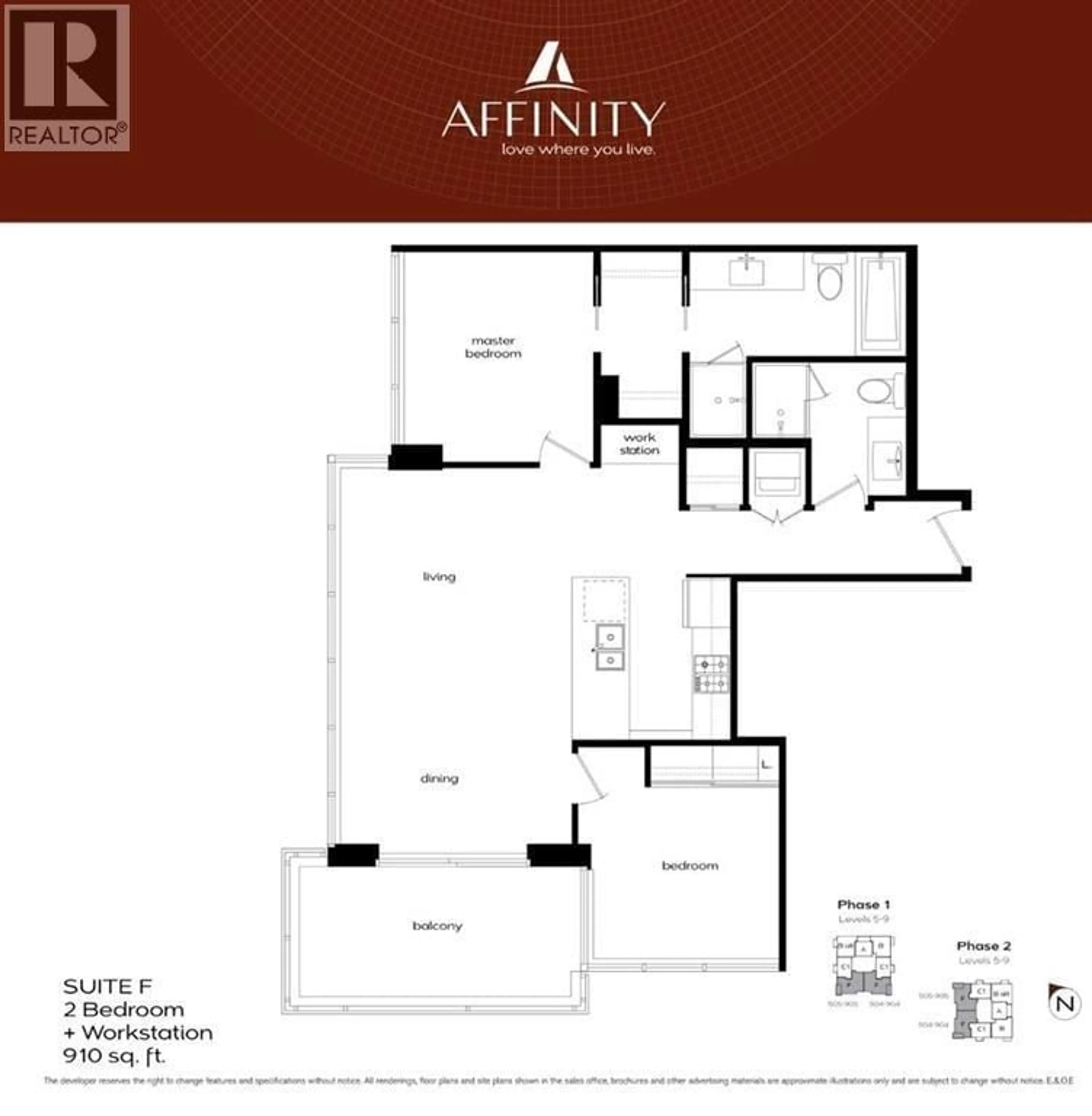 Floor plan for 805 - 2232 DOUGLAS ROAD, Burnaby British Columbia V5C0G9