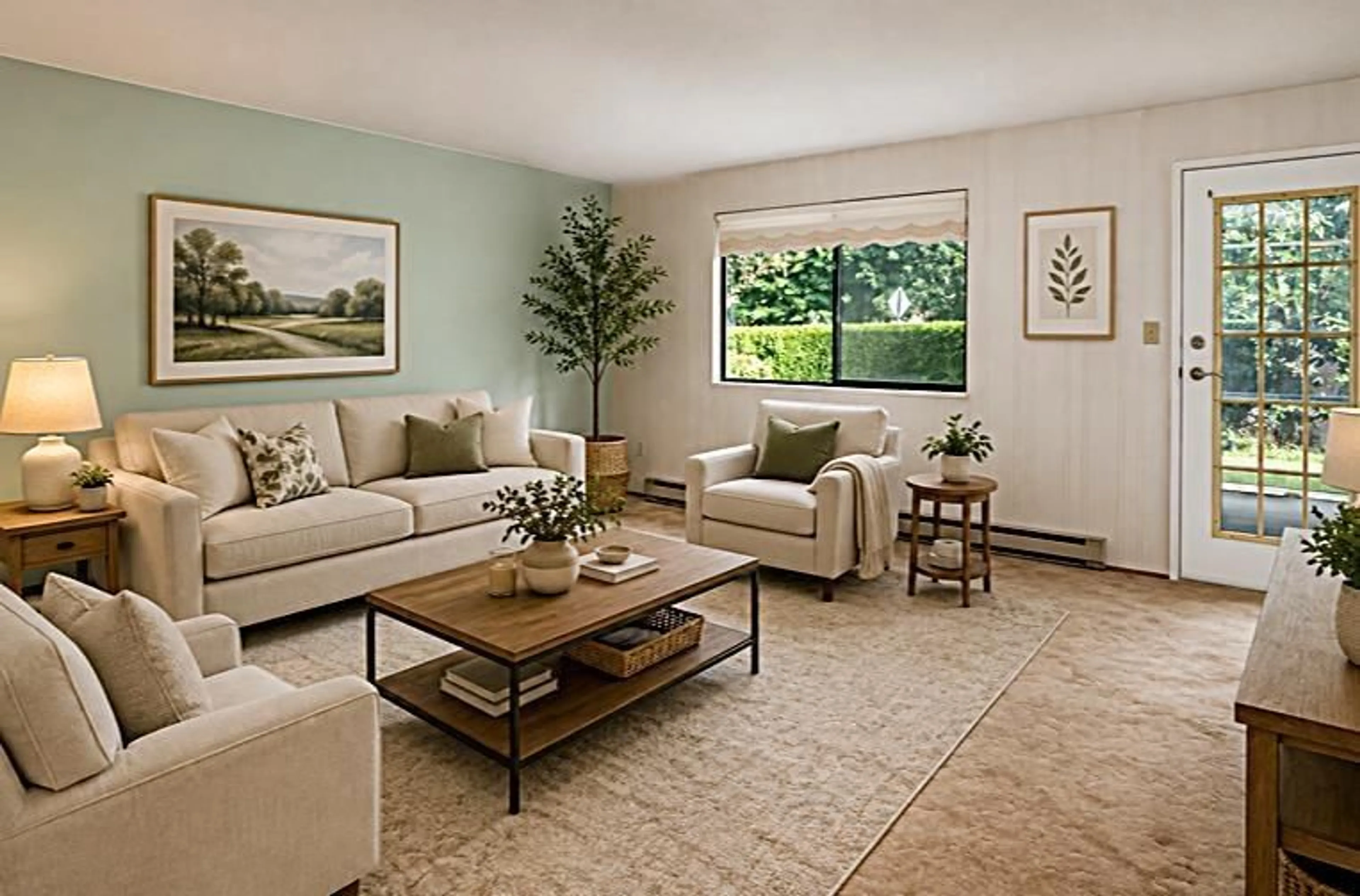Living room with furniture, carpet floor for 11 - 7455 HURON STREET, Chilliwack British Columbia V2R2R9