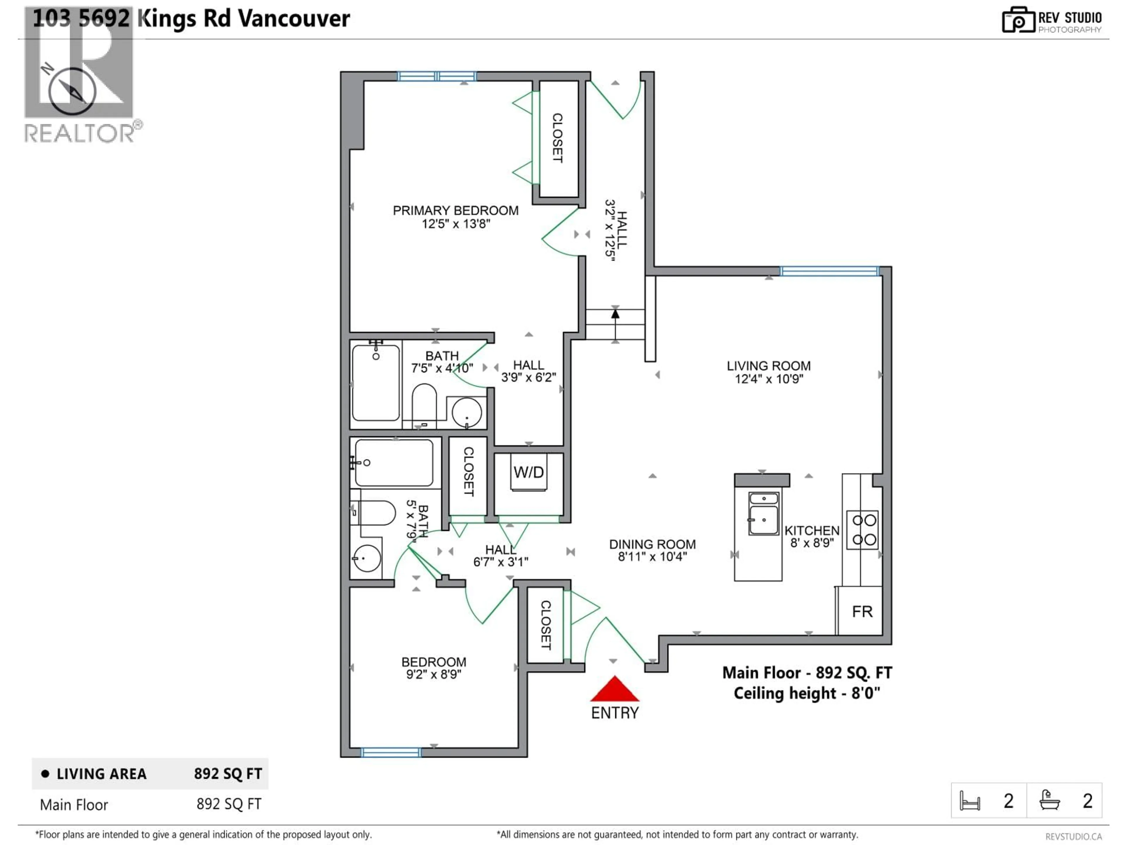Floor plan for 103 - 5692 KINGS ROAD, Vancouver British Columbia V6T1K8