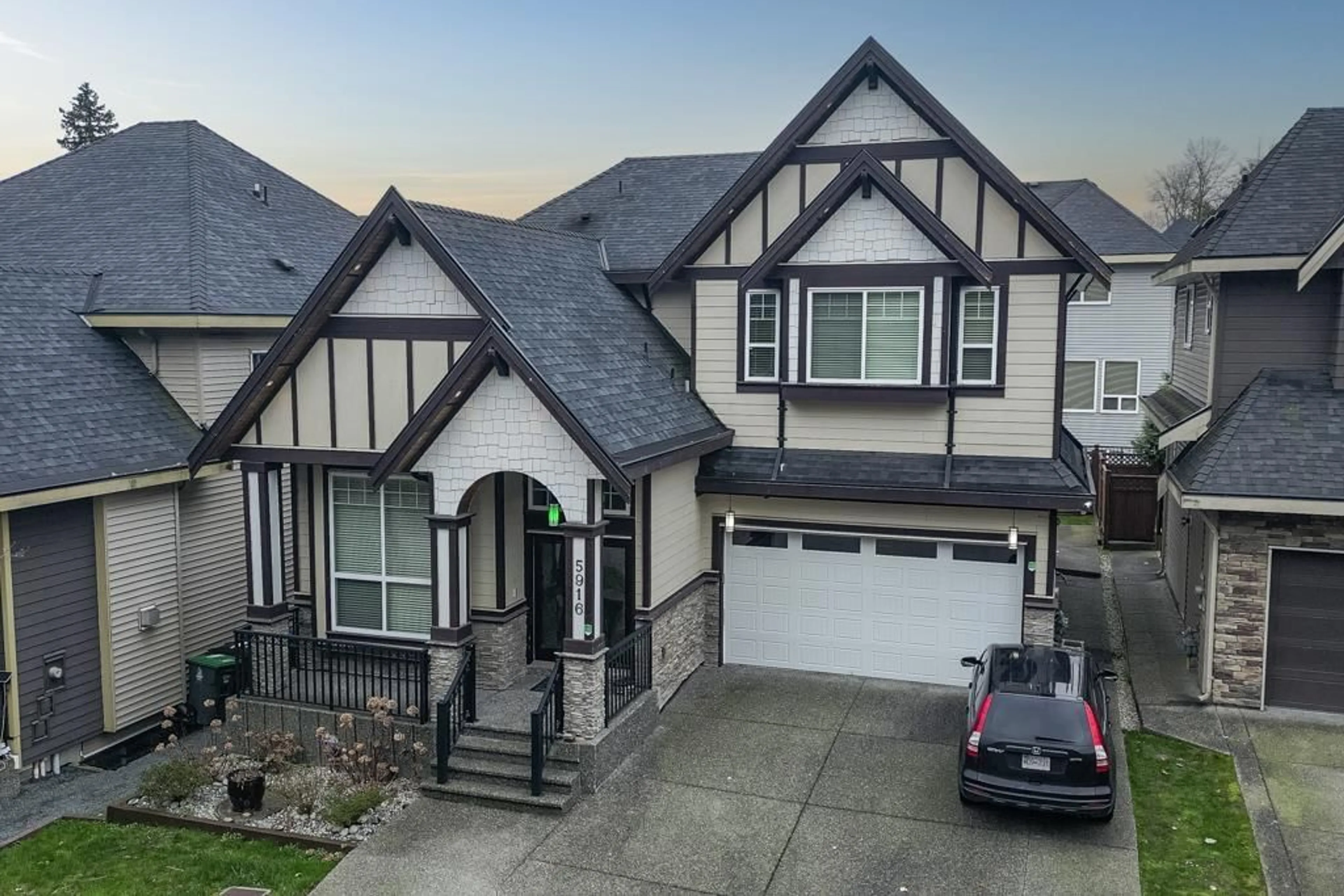 A pic from outside/outdoor area/front of a property/back of a property/a pic from drone, street for 5916 139 STREET, Surrey British Columbia V3X0G6