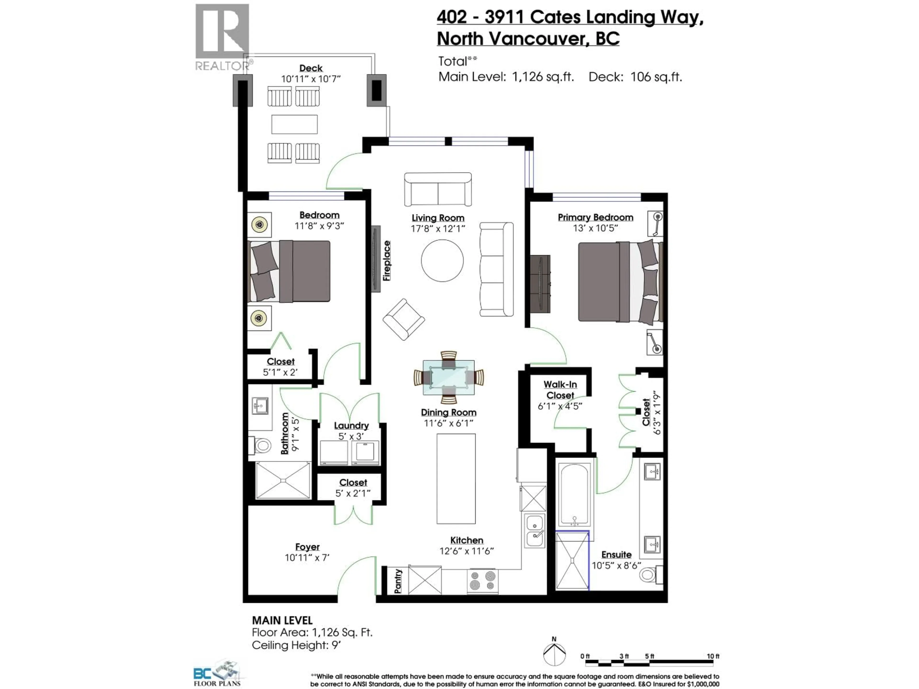 Floor plan for 402 - 3911 CATES LANDING WAY, North Vancouver British Columbia V7G0A6