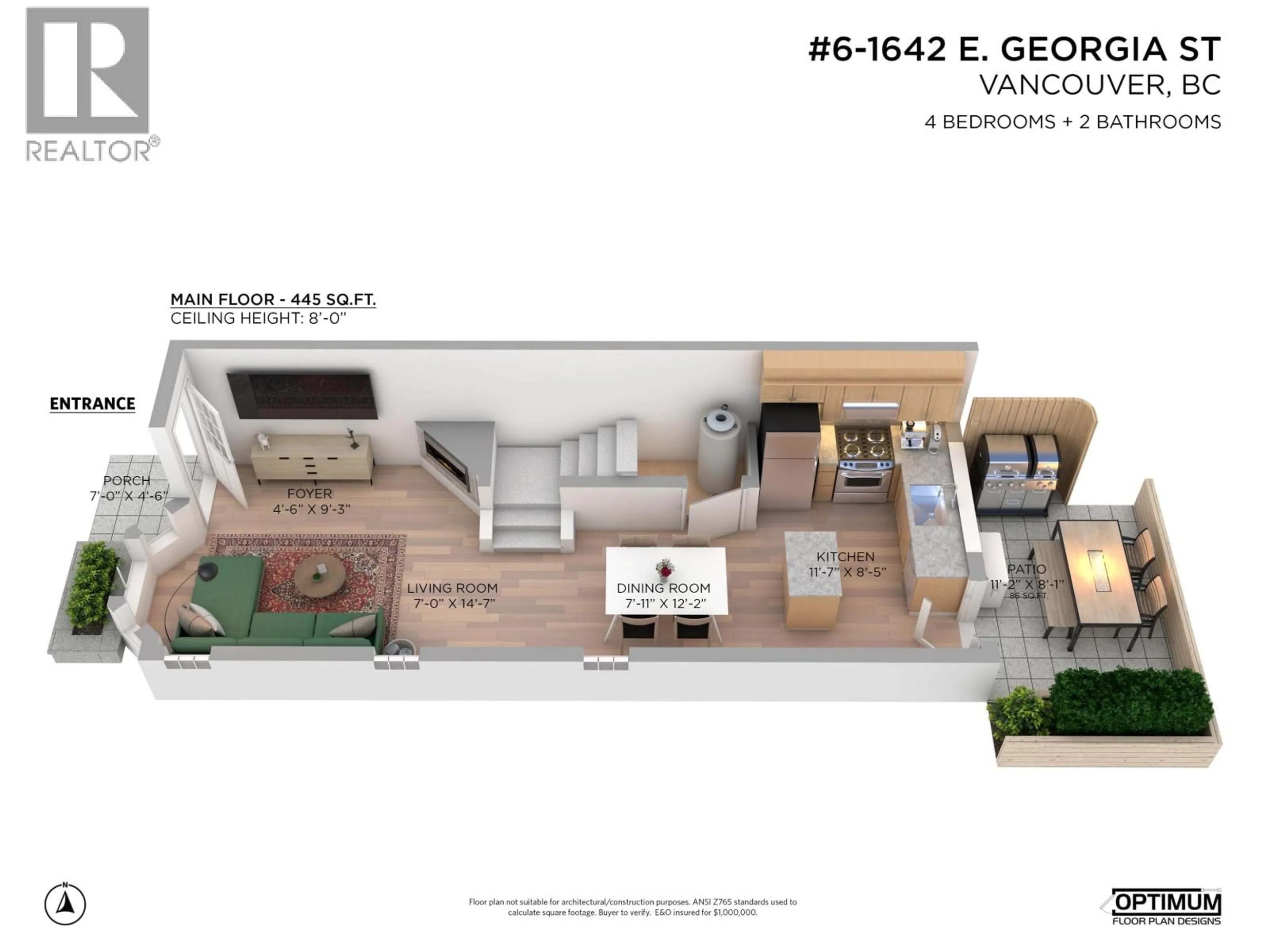 Floor plan for 6 - 1642 GEORGIA STREET, Vancouver British Columbia V5L2B2