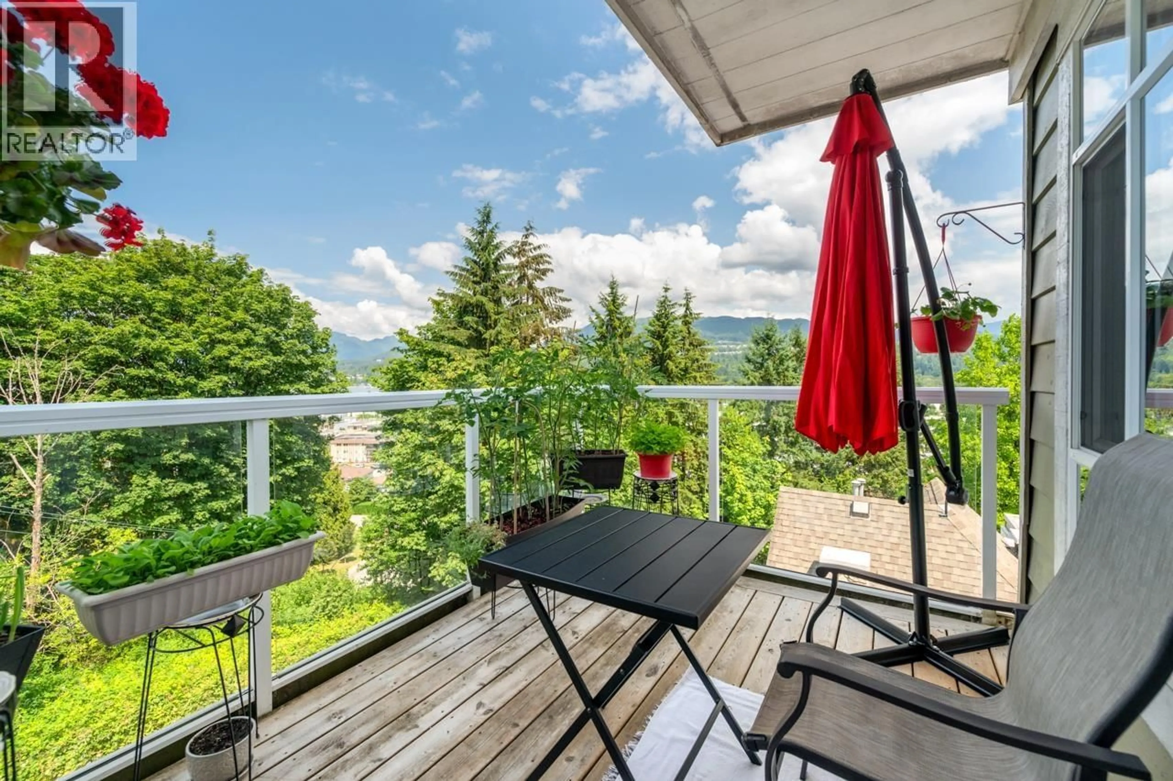 Balcony in the apartment, water/lake/river/ocean view for 505 - 3001 TERRAVISTA PLACE, Port Moody British Columbia V3H5A2