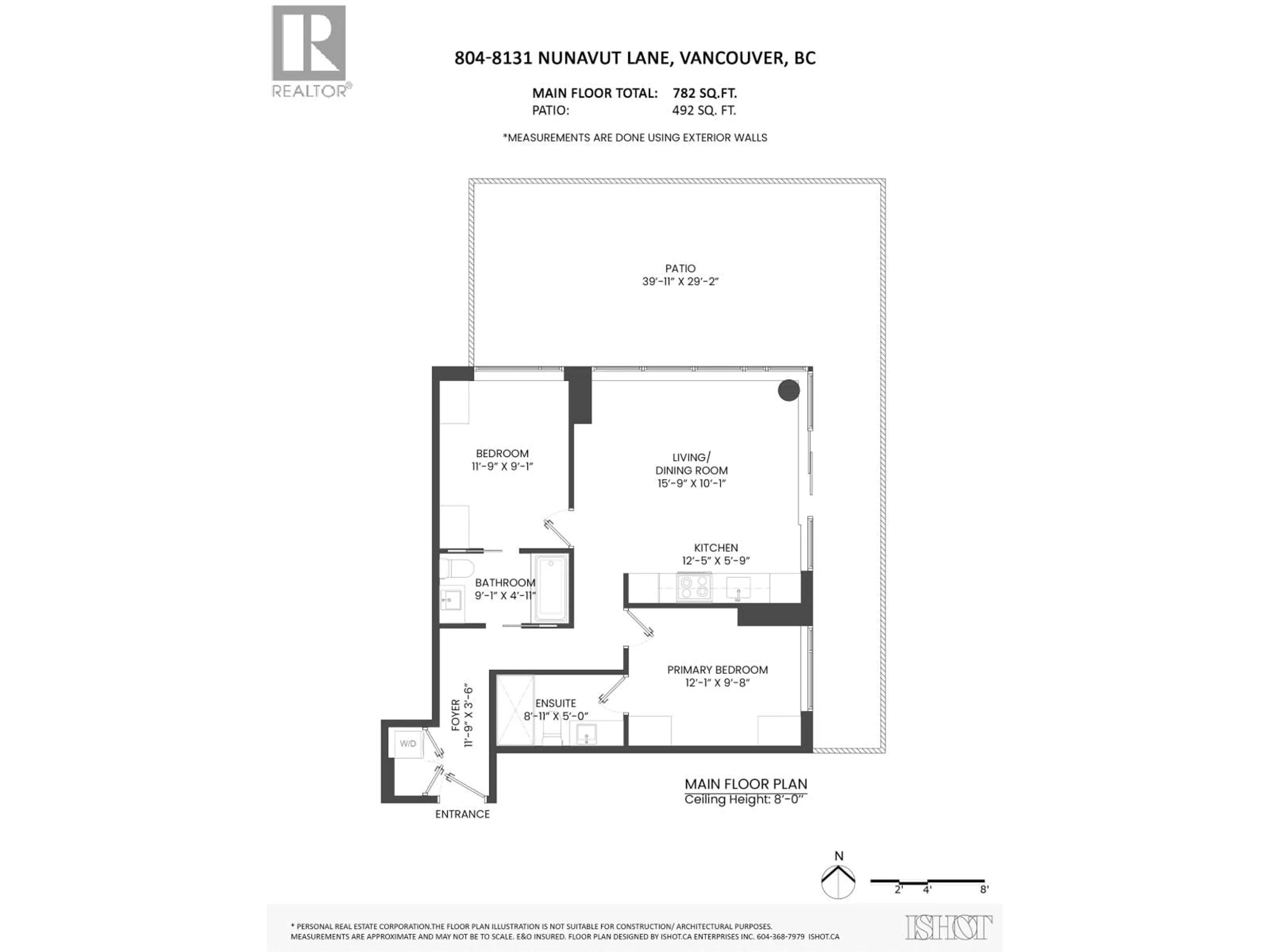 Floor plan for 804 - 8131 NUNAVUT LANE, Vancouver British Columbia V5X0E2