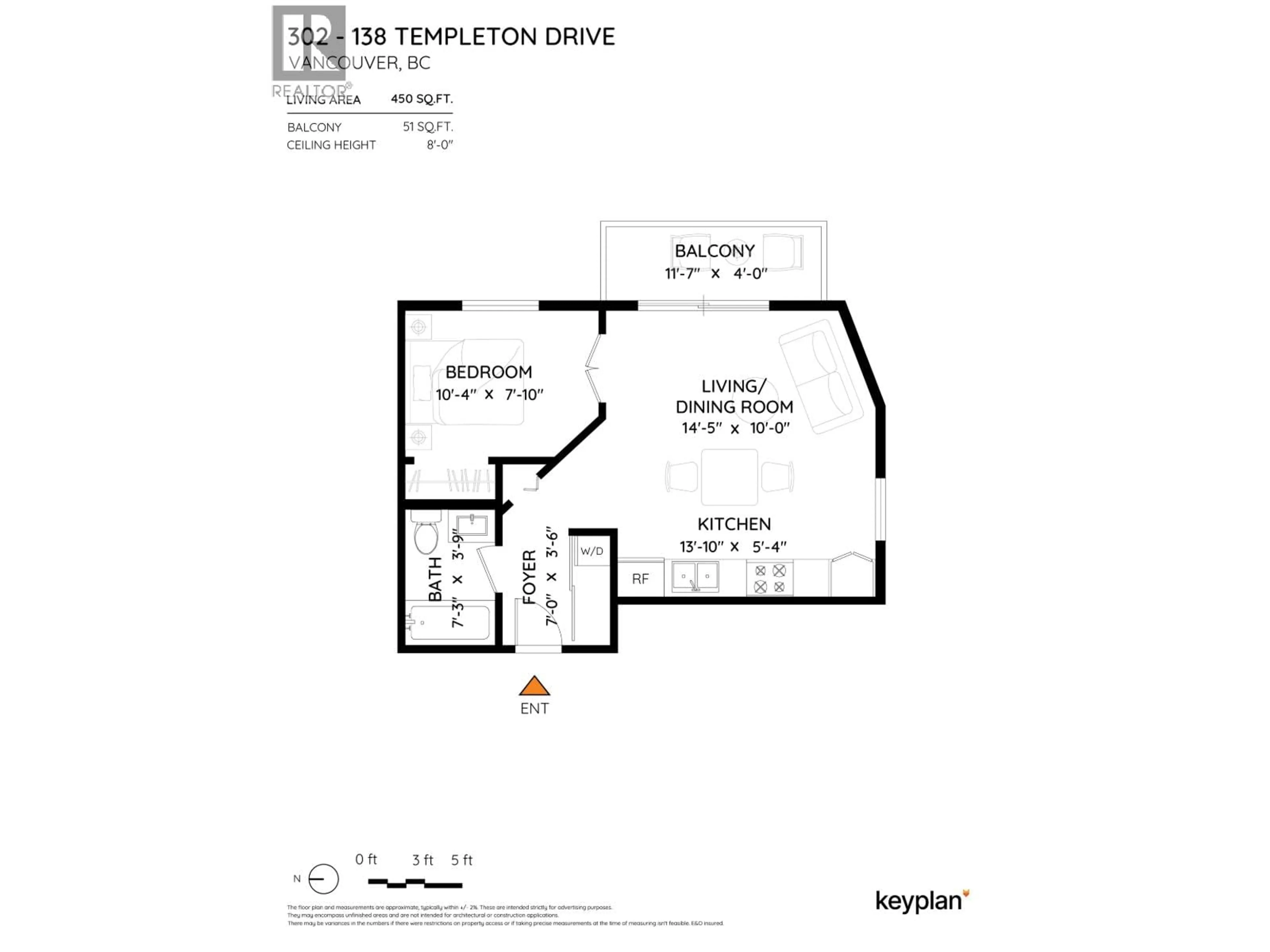 Floor plan for 302 - 138 TEMPLETON DRIVE, Vancouver British Columbia V5L4N3