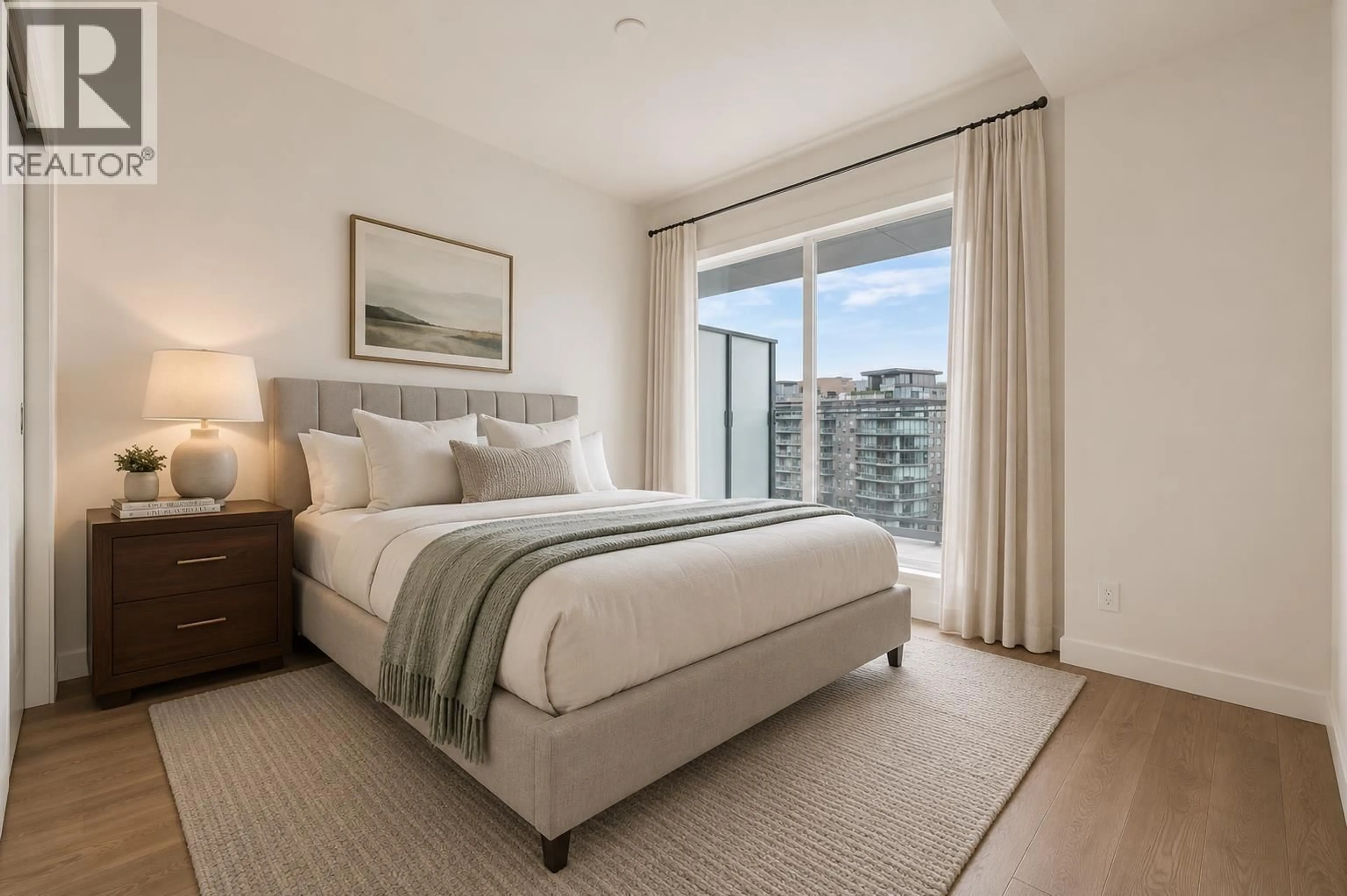 Bedroom with bed, carpet floor for 1113 - 6811 PEARSON WAY, Richmond British Columbia V7C0E7