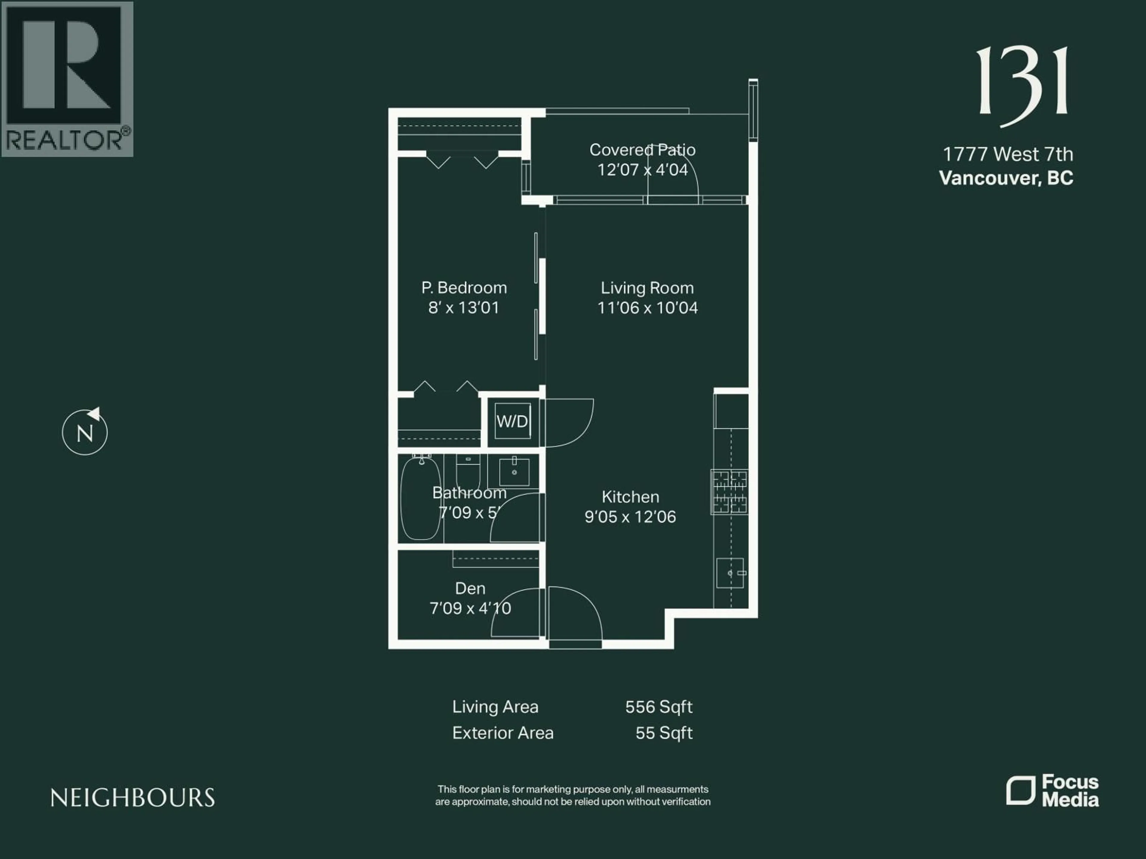 Floor plan for 131 - 1777 7TH AVENUE, Vancouver British Columbia V6J0E5