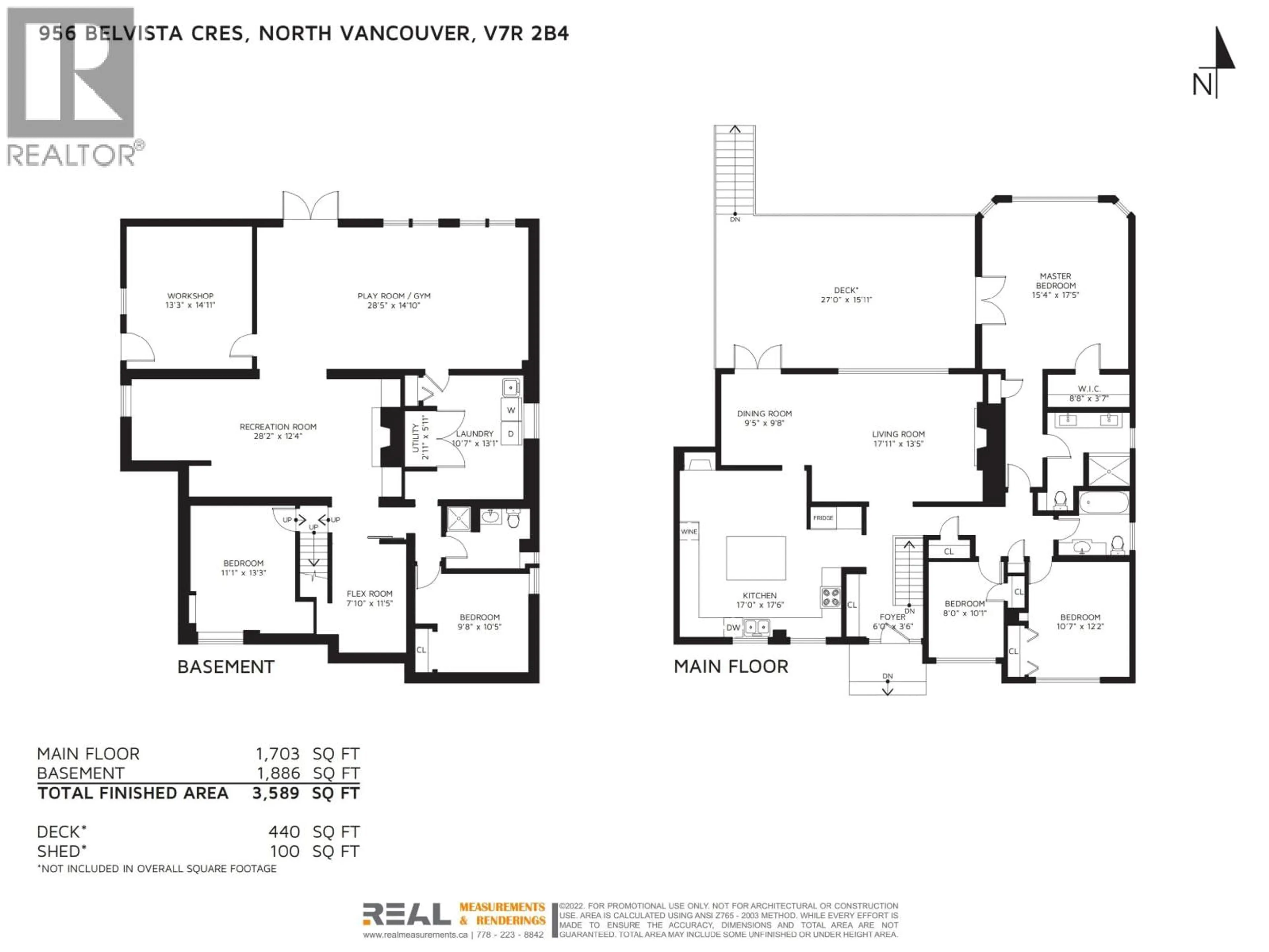 Floor plan for 956 BELVISTA CRESCENT, North Vancouver British Columbia V7R2B4