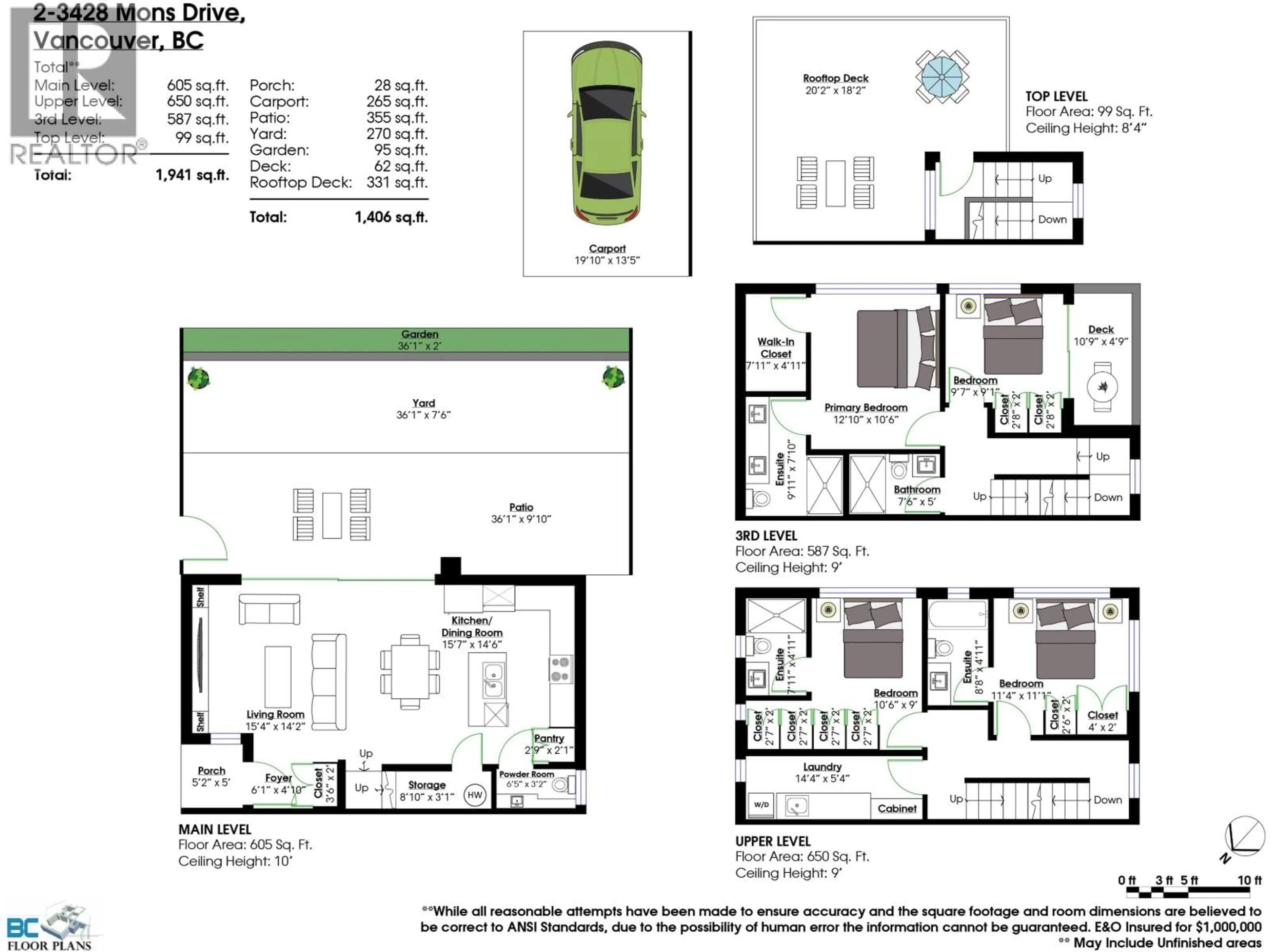 Floor plan for 2 - 3428 MONS DRIVE, Vancouver British Columbia V5M3B6