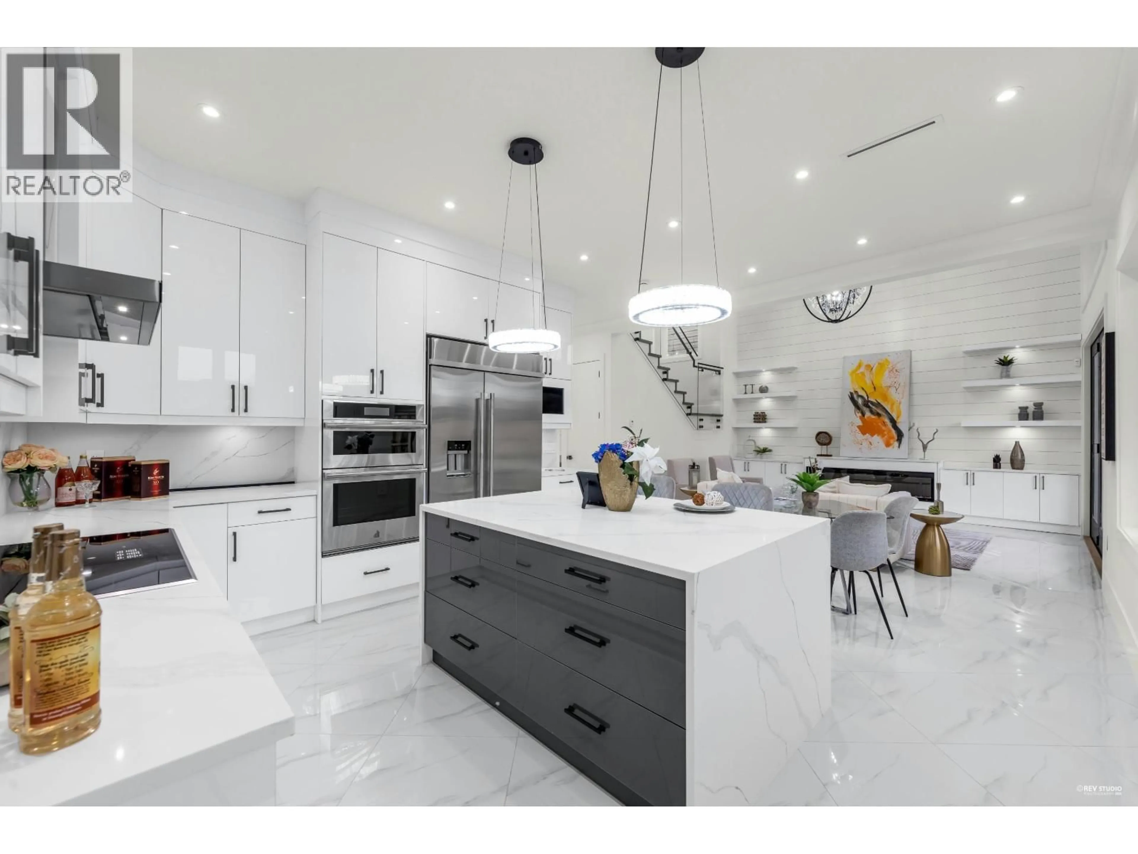 Contemporary kitchen, ceramic/tile floor for 3651 FRANCIS ROAD, Richmond British Columbia V7C1J4