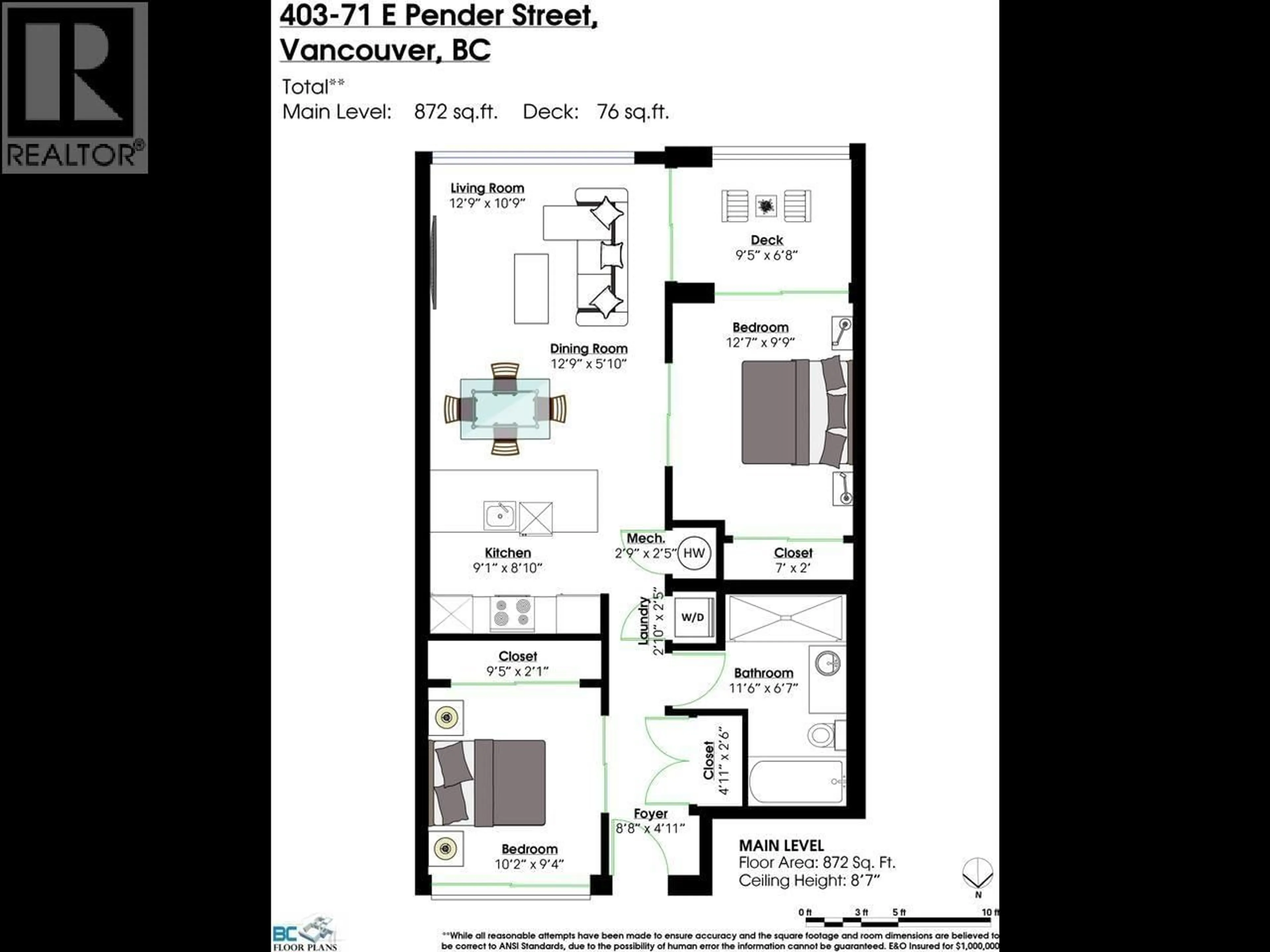 Floor plan for 403 - 71 PENDER STREET, Vancouver British Columbia V6A1S9