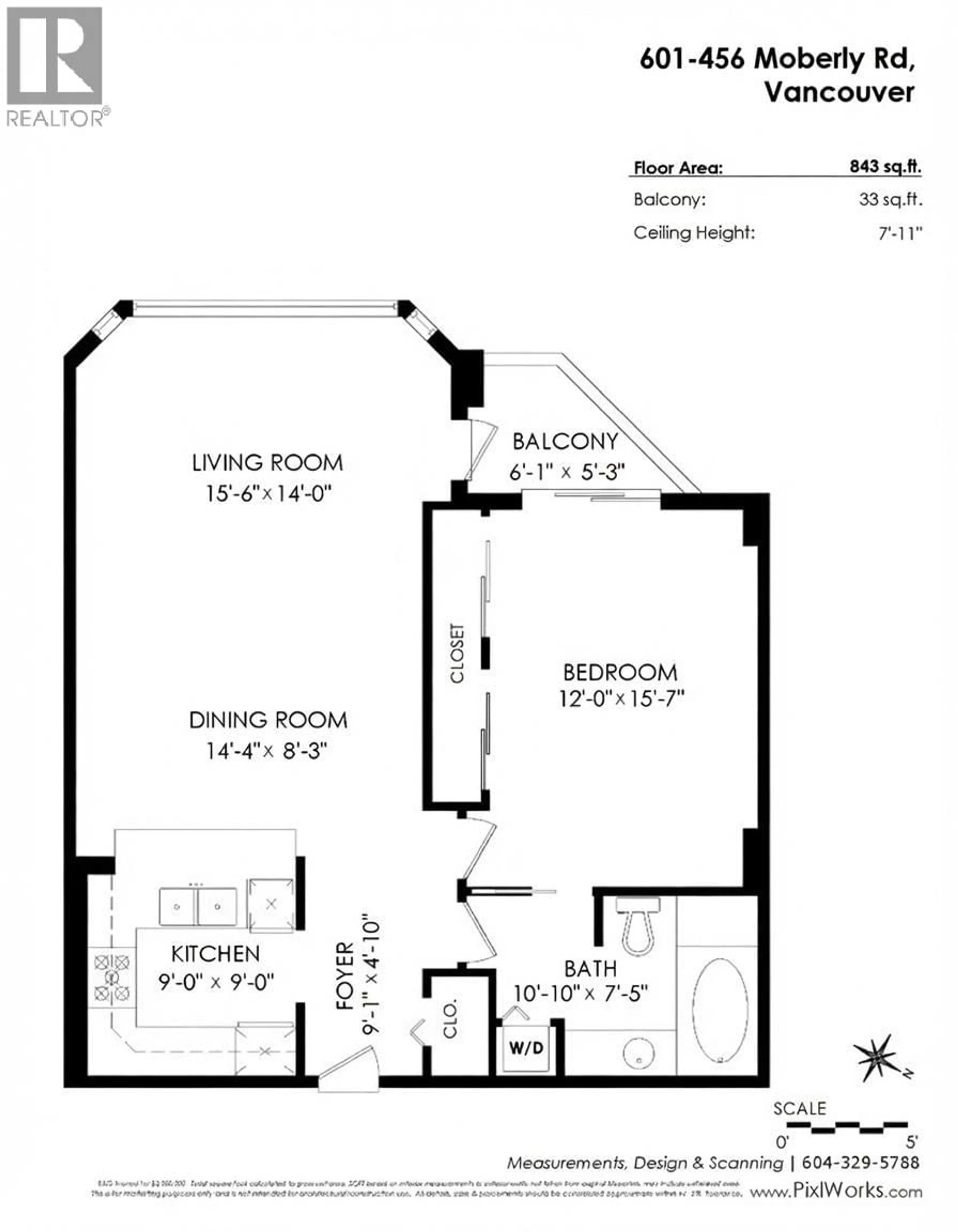 Floor plan for 601 - 456 MOBERLY ROAD, Vancouver British Columbia V5Z4L7