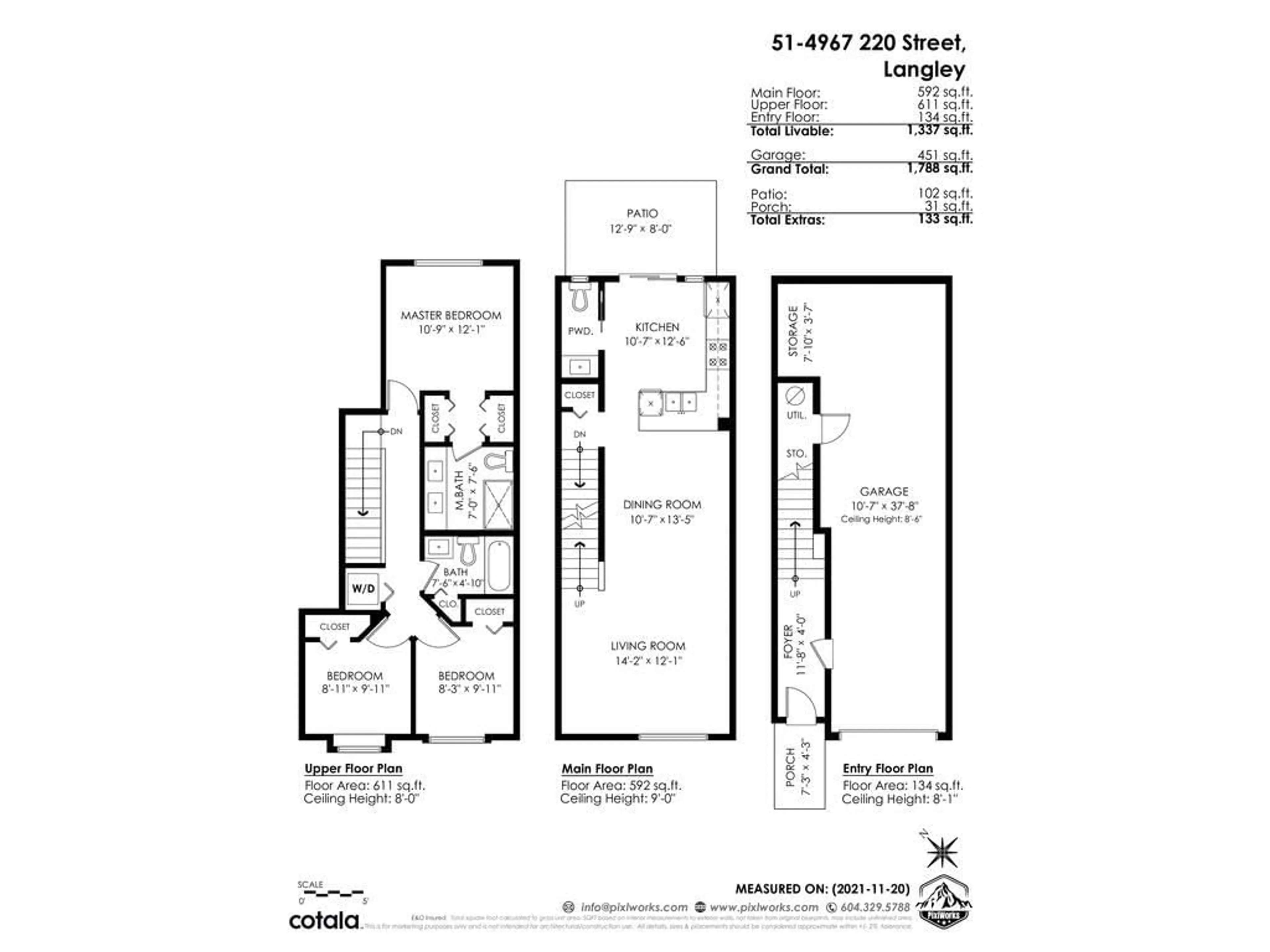 Floor plan for 51 - 4967 220 STREET, Langley British Columbia V3A0G3