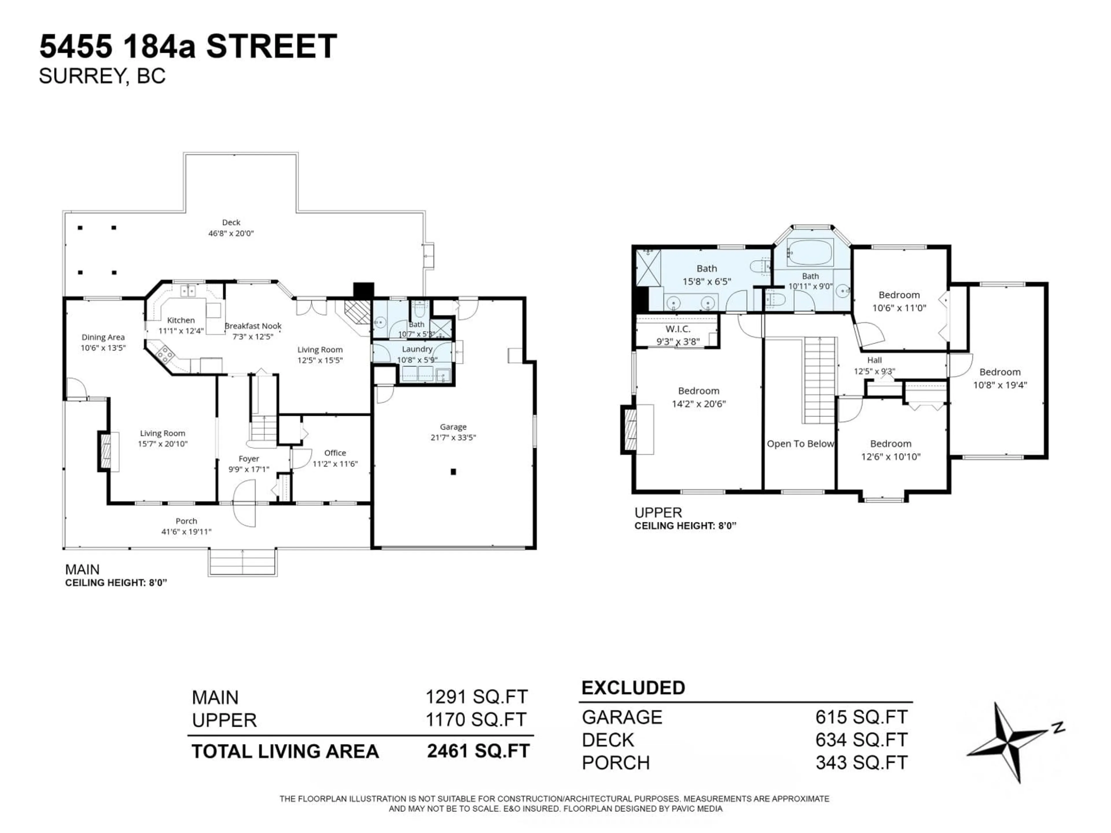 Floor plan for 5455 184A STREET, Surrey British Columbia V3S8L4