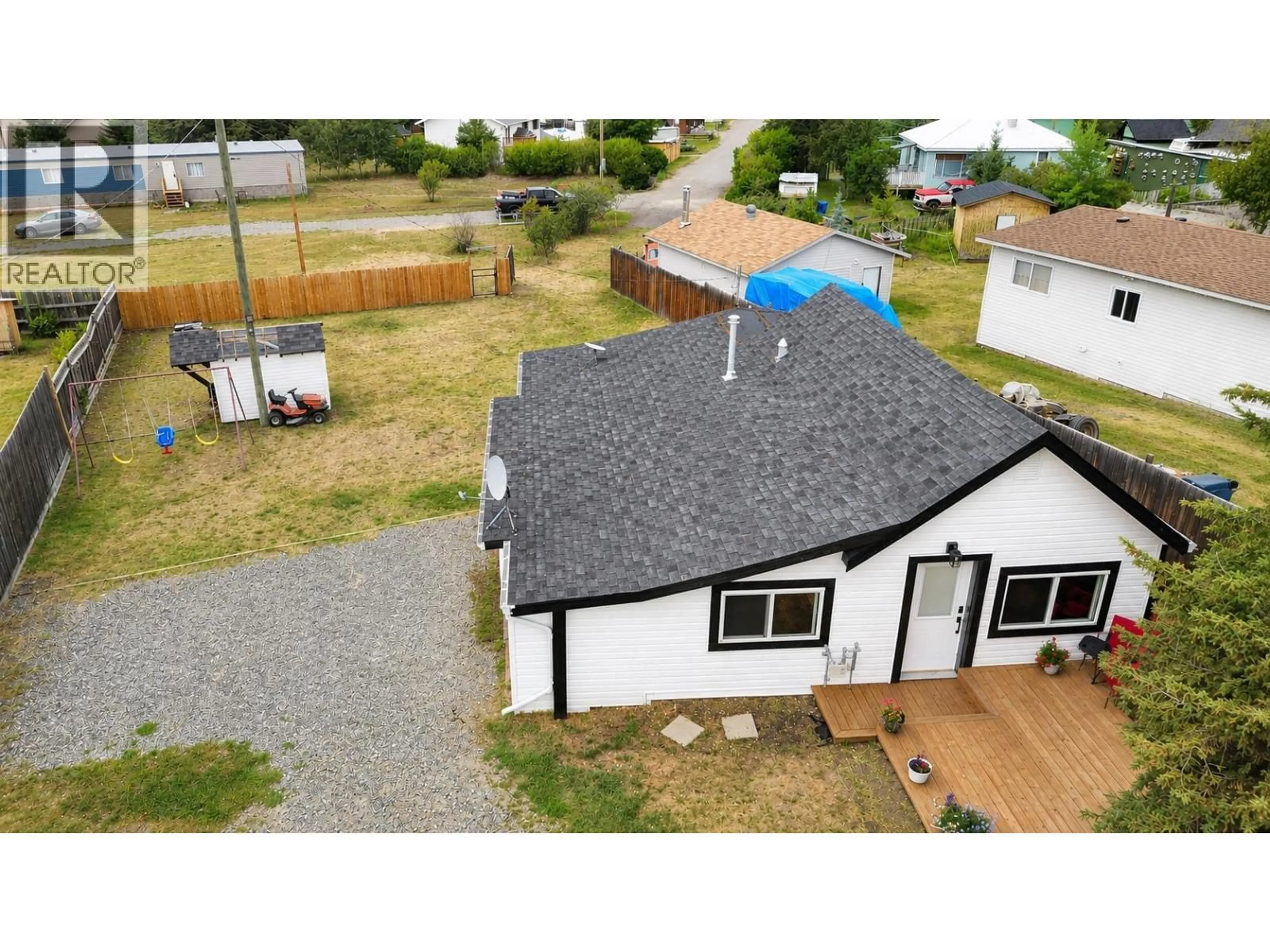 A pic from outside/outdoor area/front of a property/back of a property/a pic from drone, street for 4847 TIMOTHY LAKE ROAD, Lac La Hache British Columbia V0K1T0