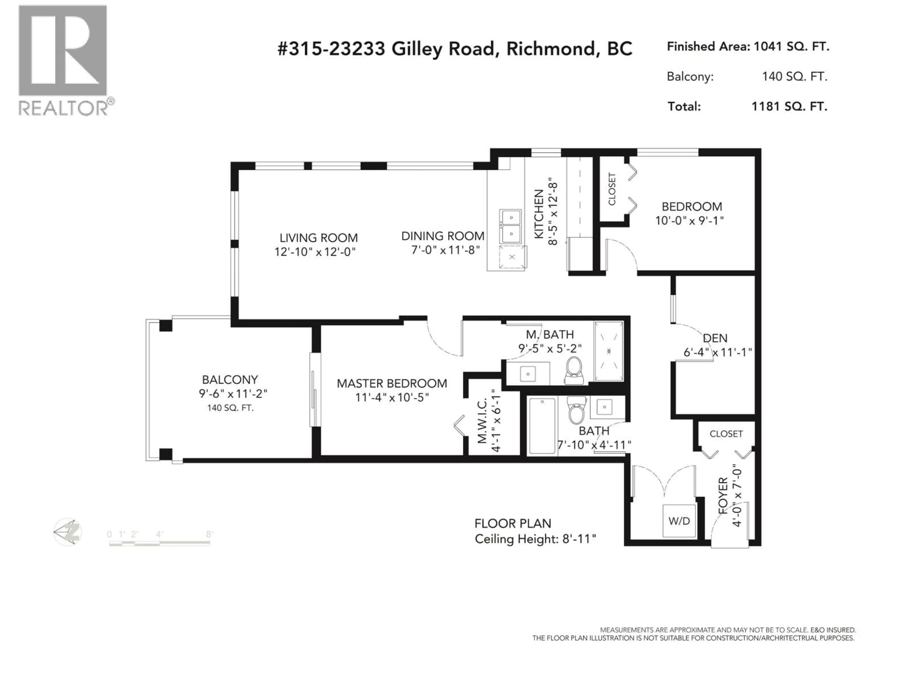 Floor plan for 315 - 23233 GILLEY ROAD, Richmond British Columbia V6V1E6