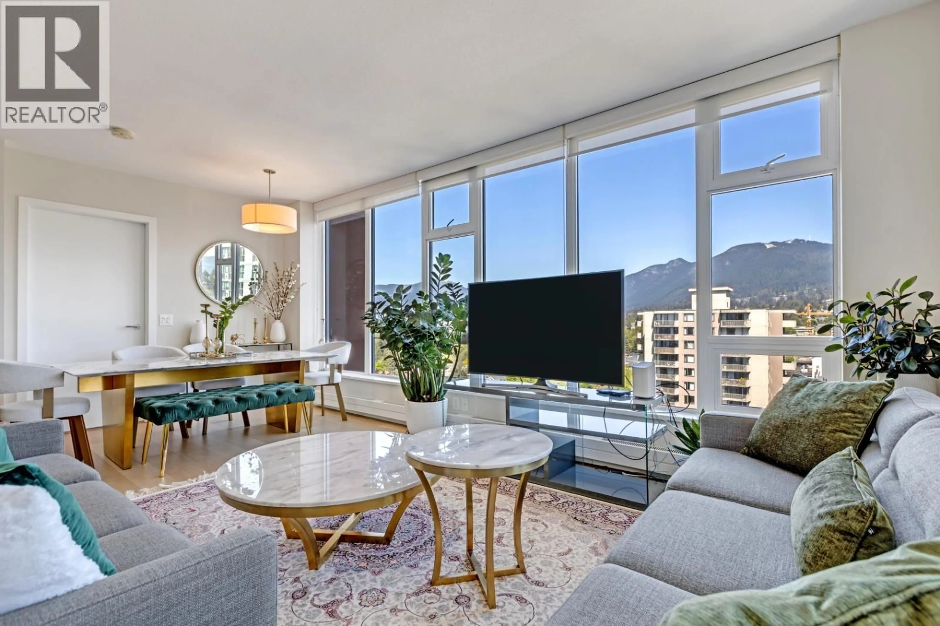 Living room with furniture, unknown for 1401 - 150 15TH STREET, North Vancouver British Columbia V7M0C4
