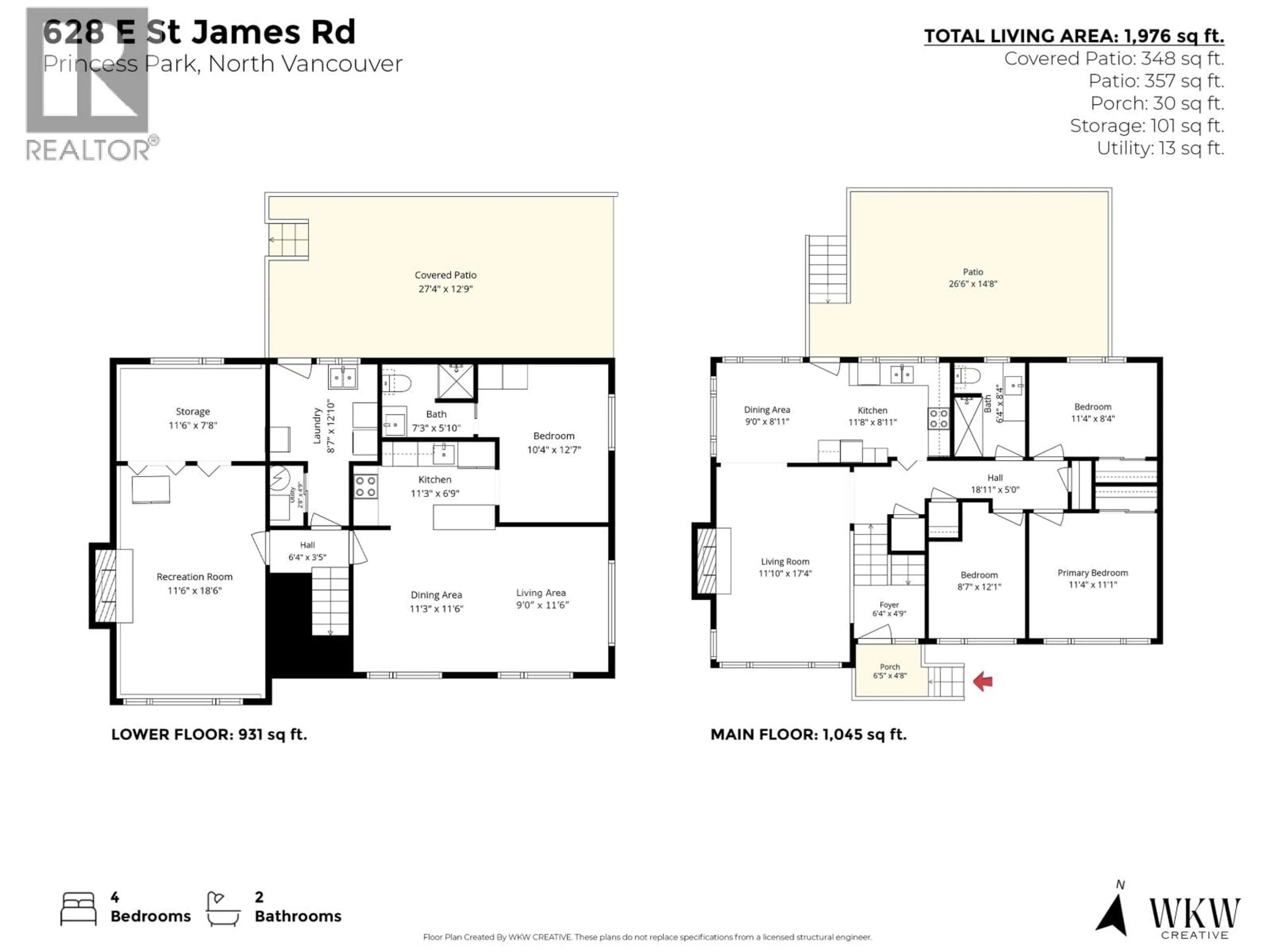 Floor plan for 628 ST. JAMES ROAD, North Vancouver British Columbia V7N1L6
