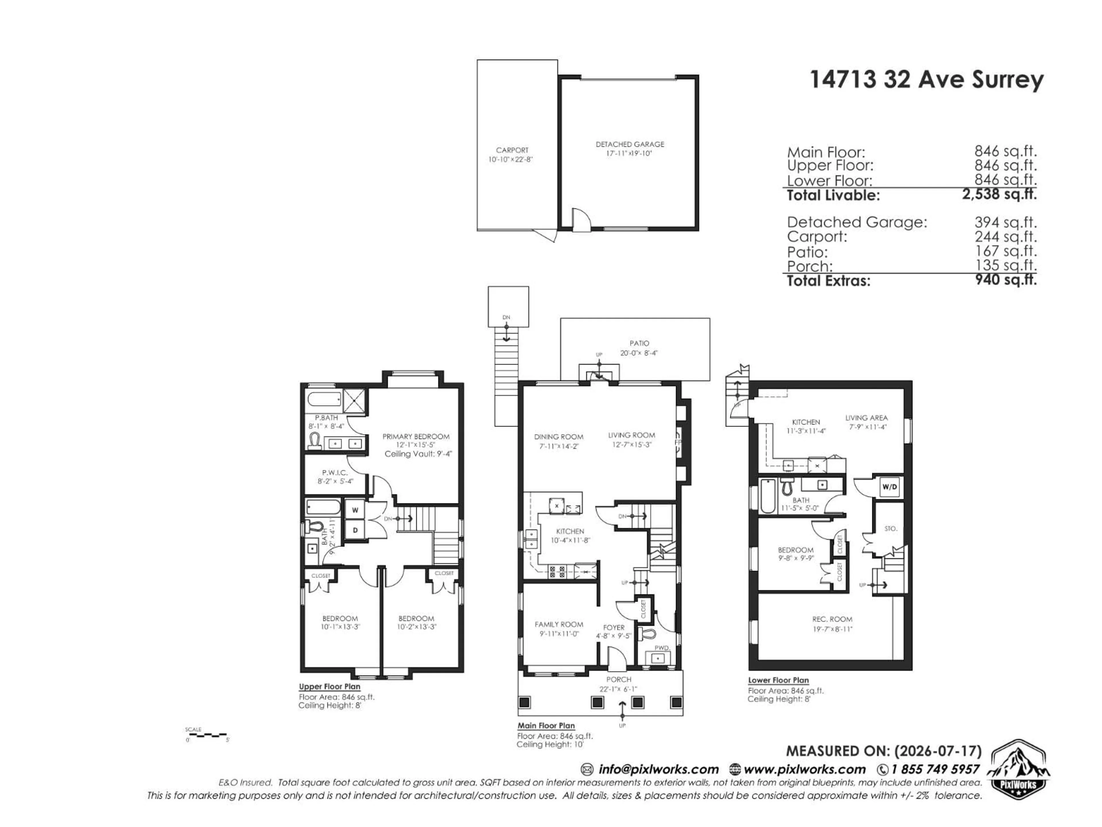 Floor plan for 14713 32 AVENUE, Surrey British Columbia V4P1Z8