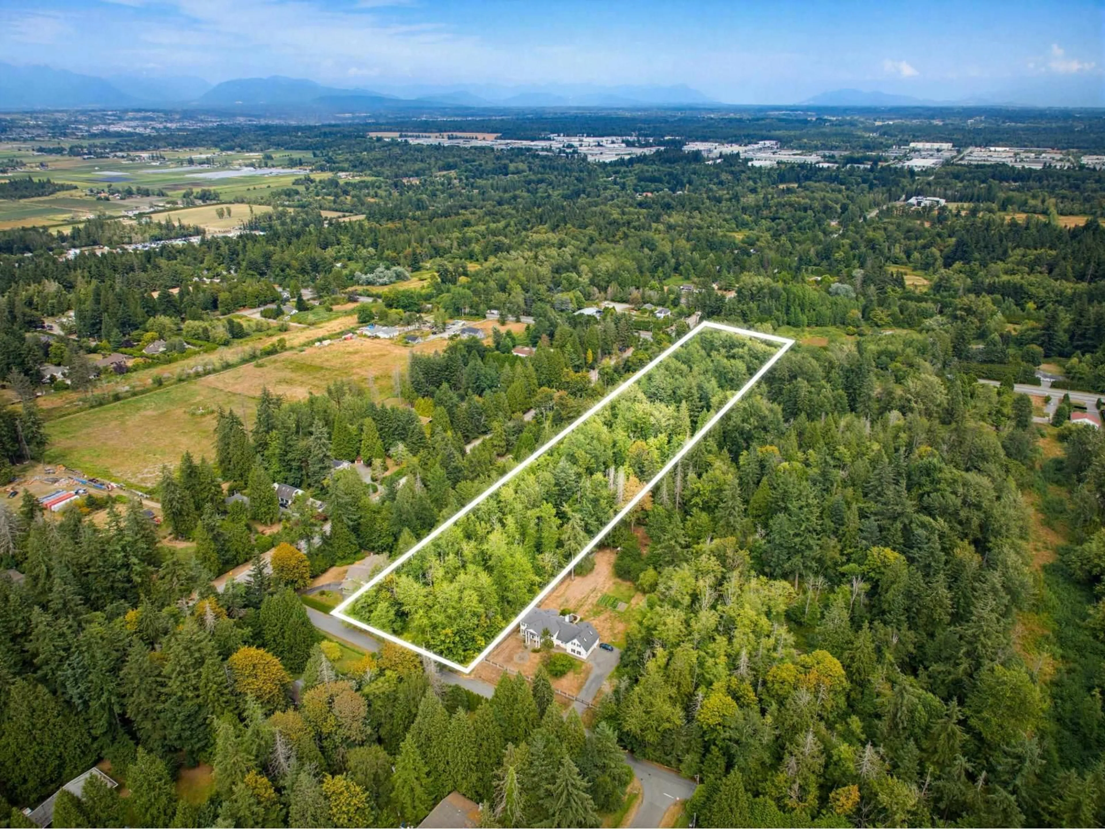 A pic from outside/outdoor area/front of a property/back of a property/a pic from drone, forest/trees view for 2355 176 STREET, Surrey British Columbia V3Z9W4