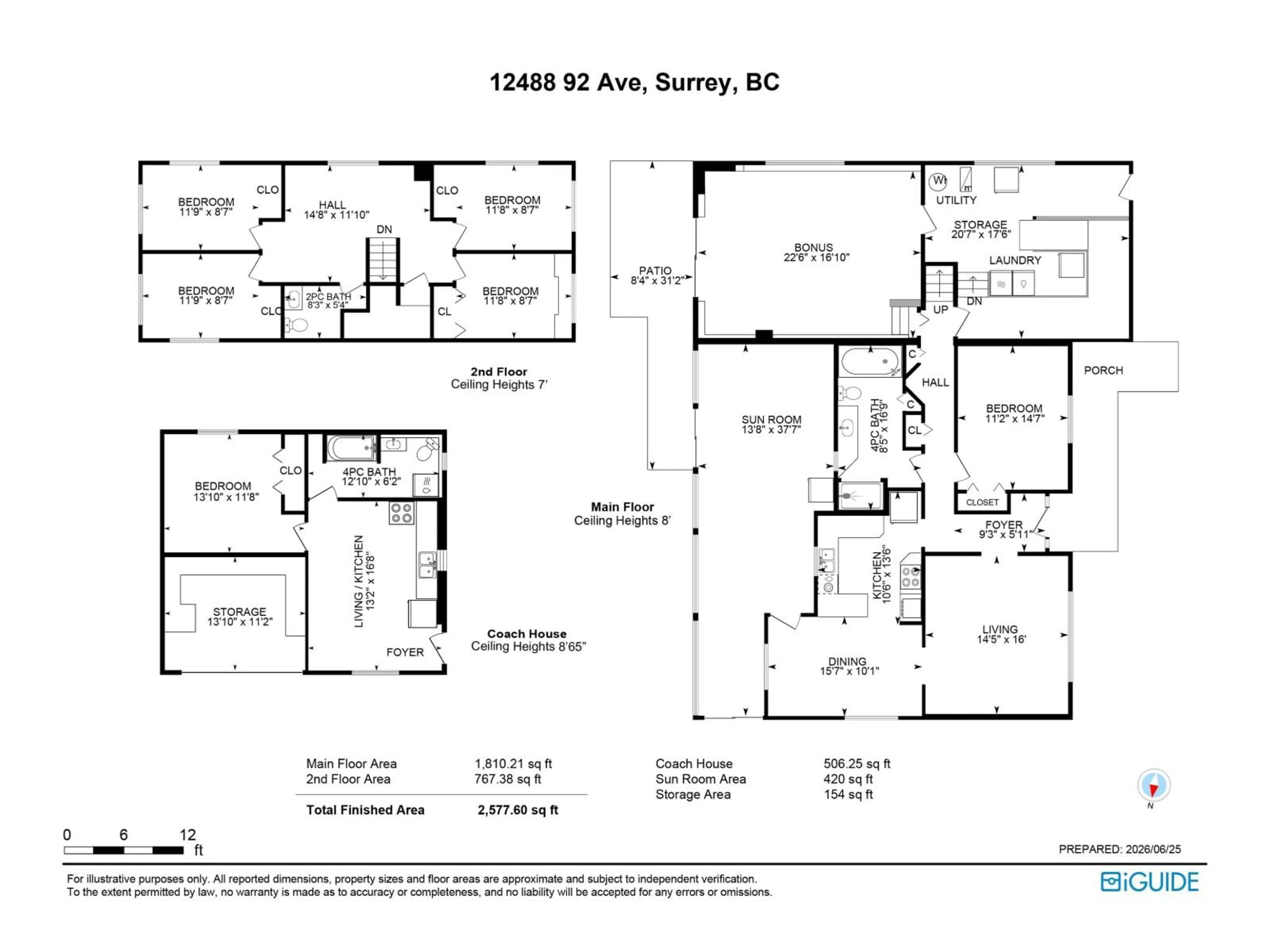 Floor plan for 12488 92 AVENUE, Surrey British Columbia V3V1G5