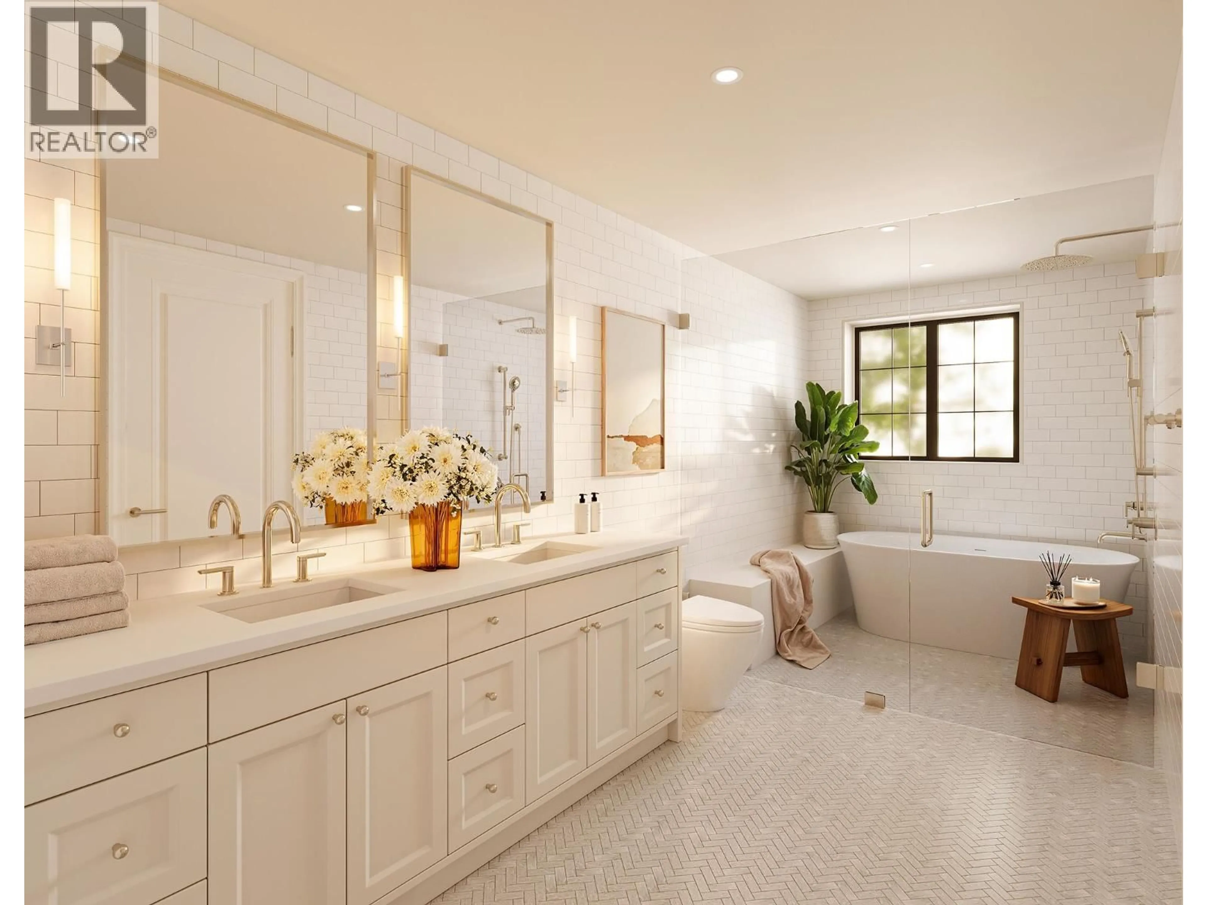 Contemporary bathroom, ceramic/tile floor for 3 - 8277 LABURNUM STREET, Vancouver British Columbia V6P5N8