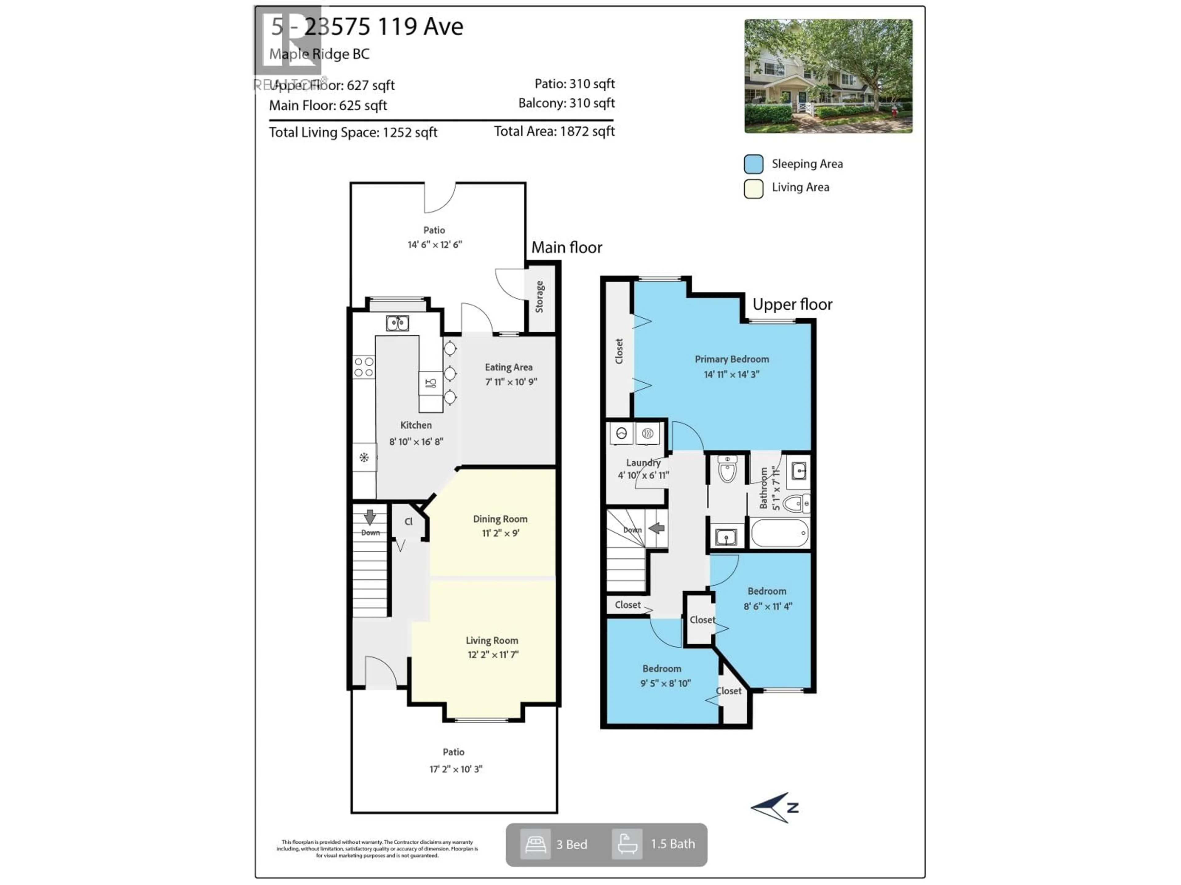 Floor plan for 5 - 23575 119 AVENUE, Maple Ridge British Columbia V4R2P4