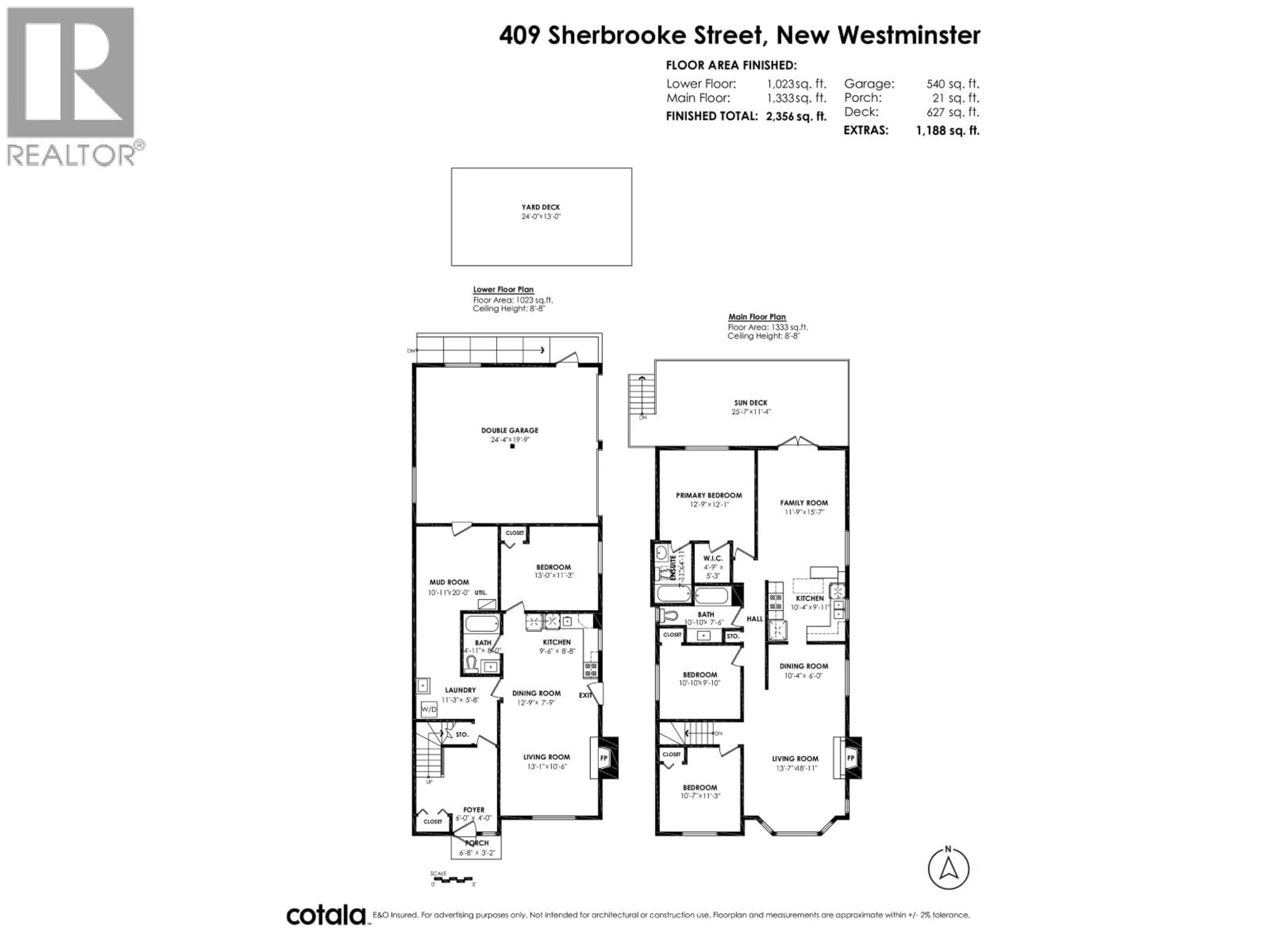 Floor plan for 409 SHERBROOKE STREET, New Westminster British Columbia V3L3N1