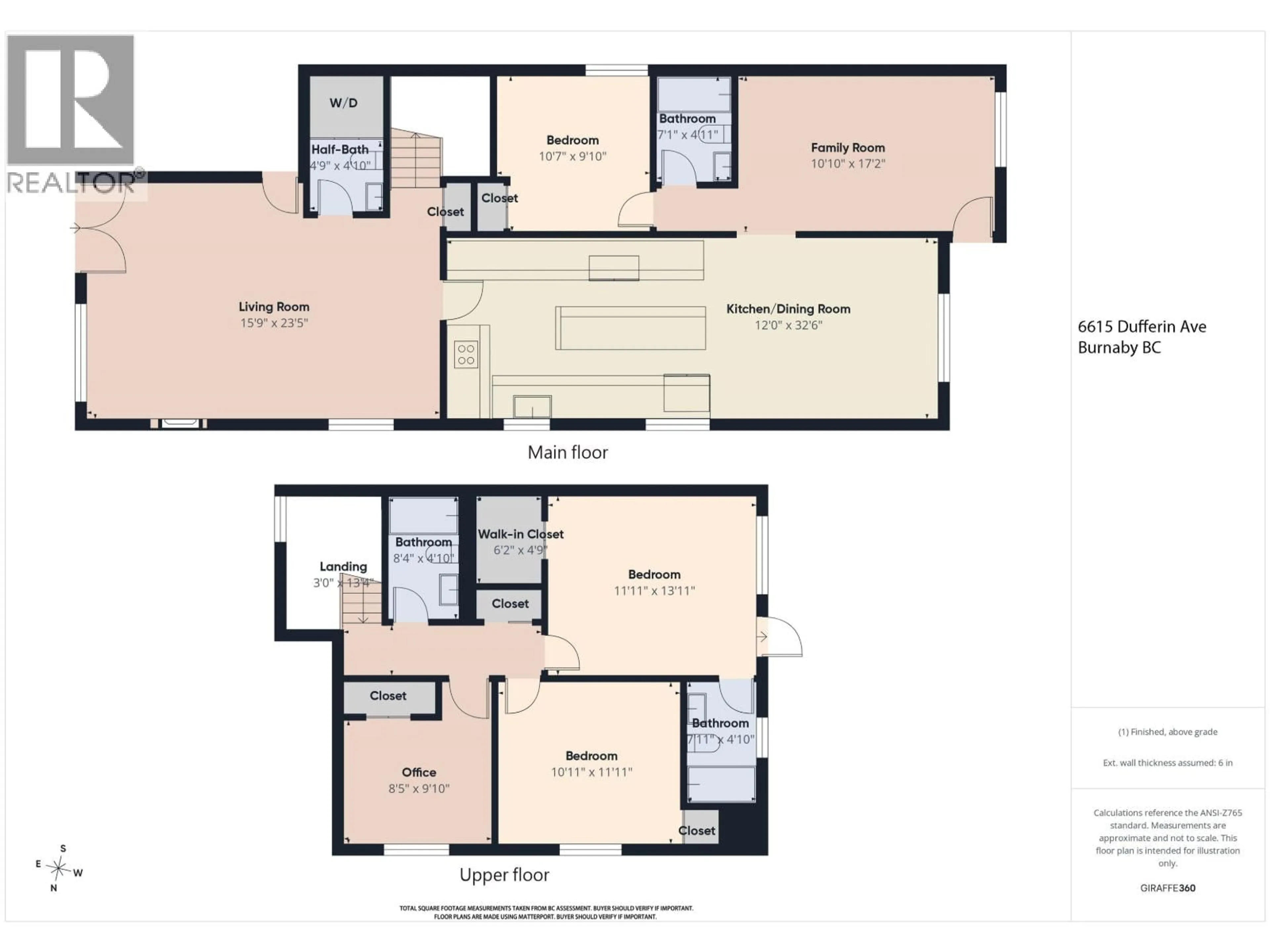 Floor plan for 6615 DUFFERIN, Burnaby British Columbia V5H3T2