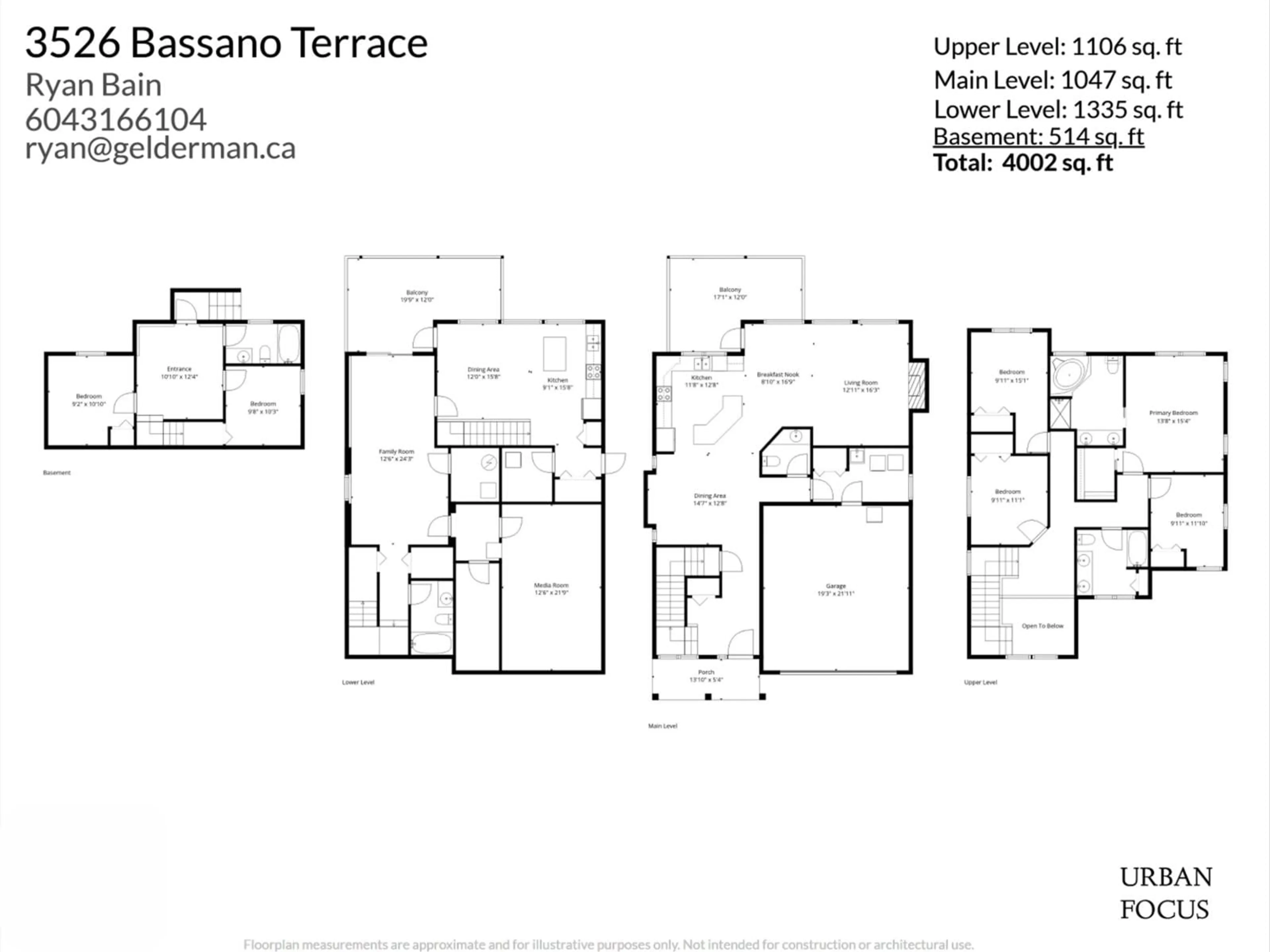 Floor plan for 3526 BASSANO TERRACE, Abbotsford British Columbia V3G2Y2