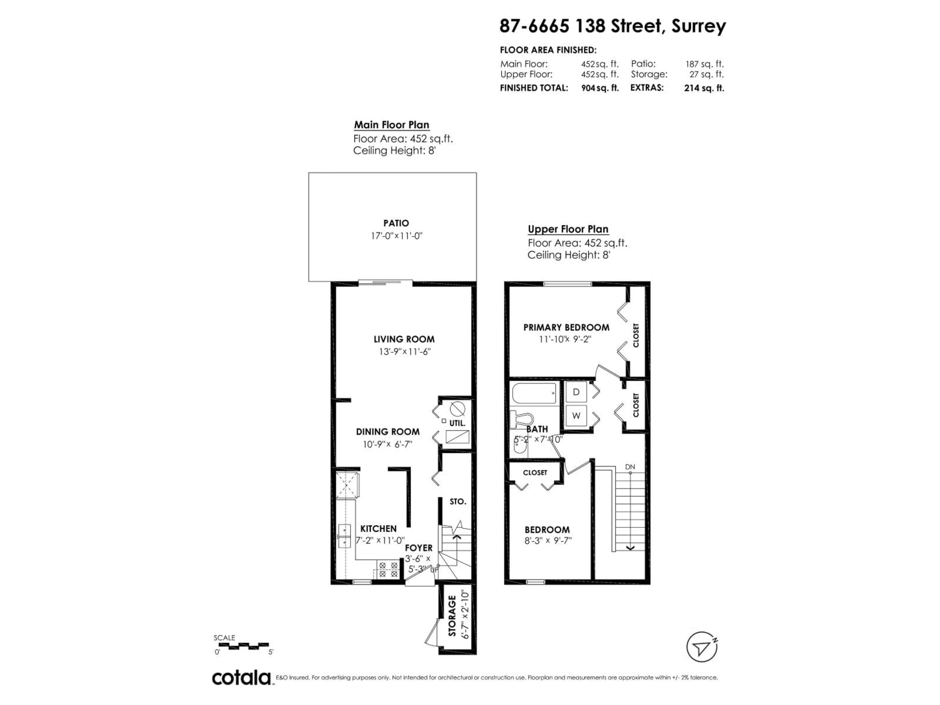 Floor plan for 87 - 6665 138 STREET, Surrey British Columbia V3W5G7