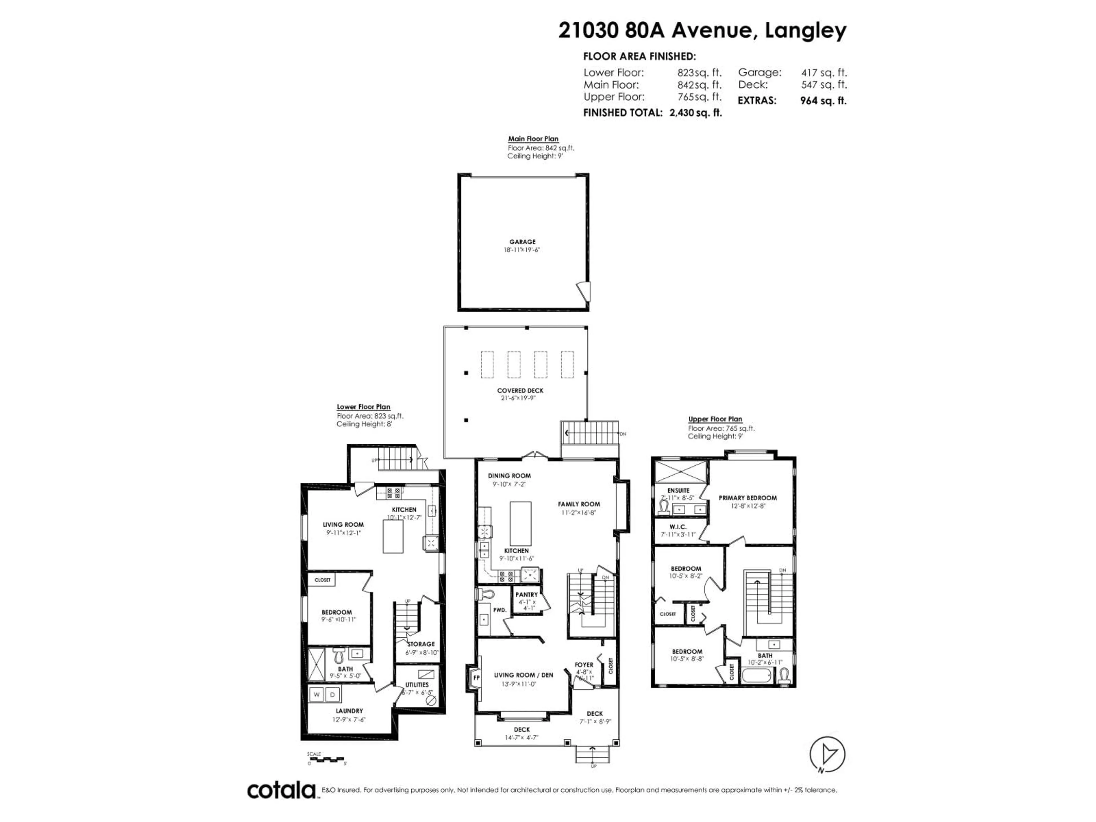 Floor plan for 21030 80A AVENUE, Langley British Columbia V2Y0J4