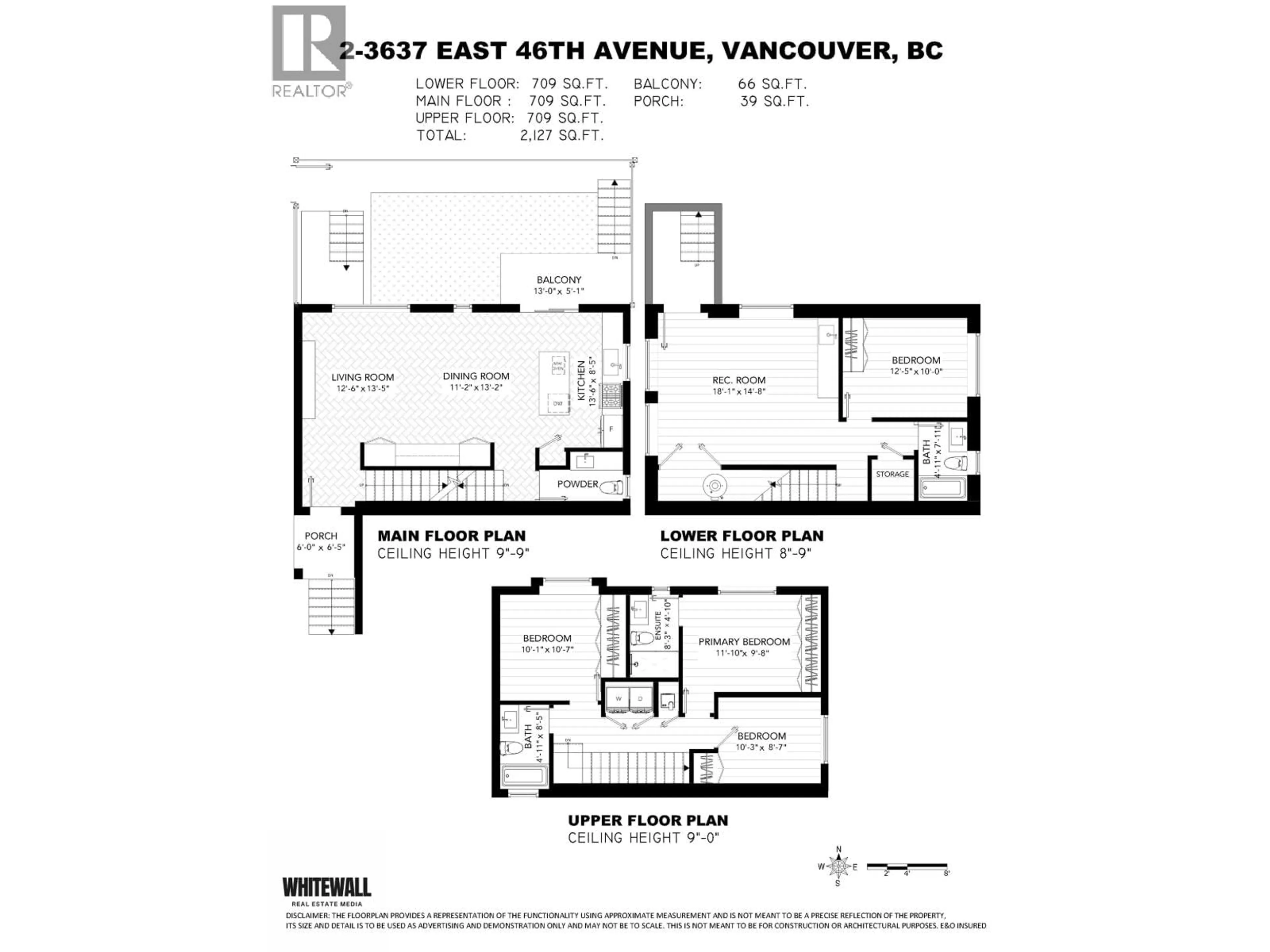 Floor plan for 2 - 3637 46TH AVENUE, Vancouver British Columbia V5S1B7
