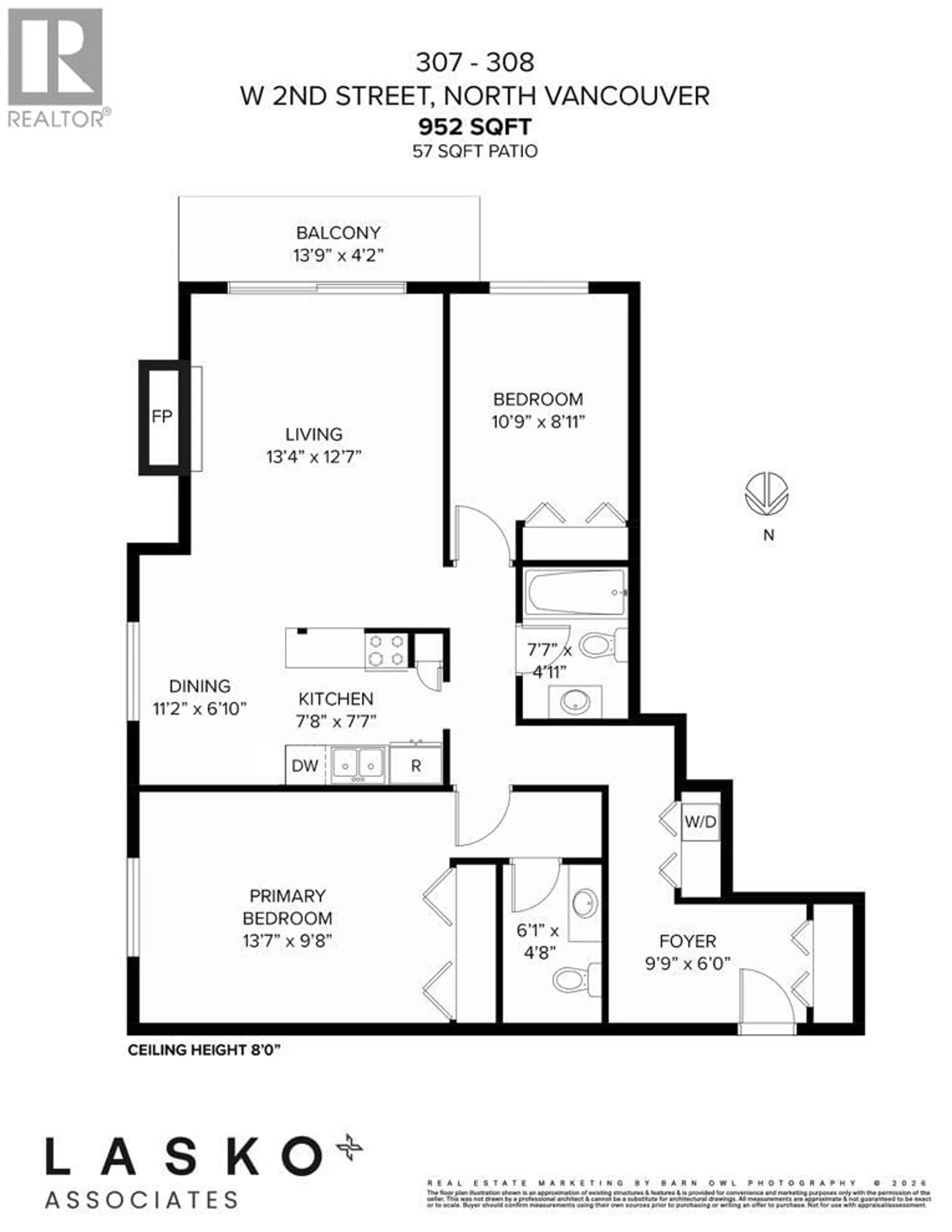 Floor plan for 307 - 308 2ND STREET, North Vancouver British Columbia V7M1E1